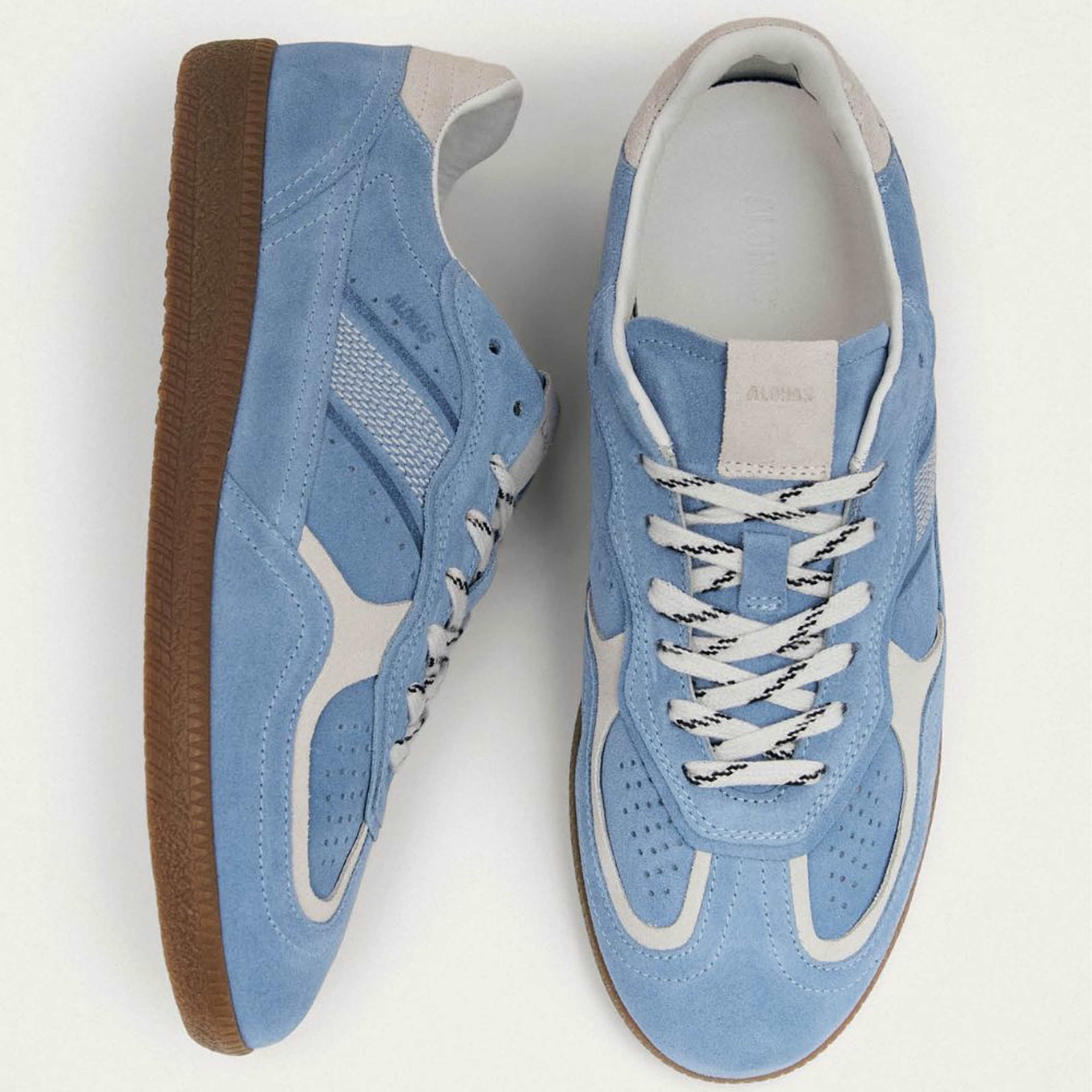 Tb.490 Rife Cornflower Blue Cream Leather Sneakers