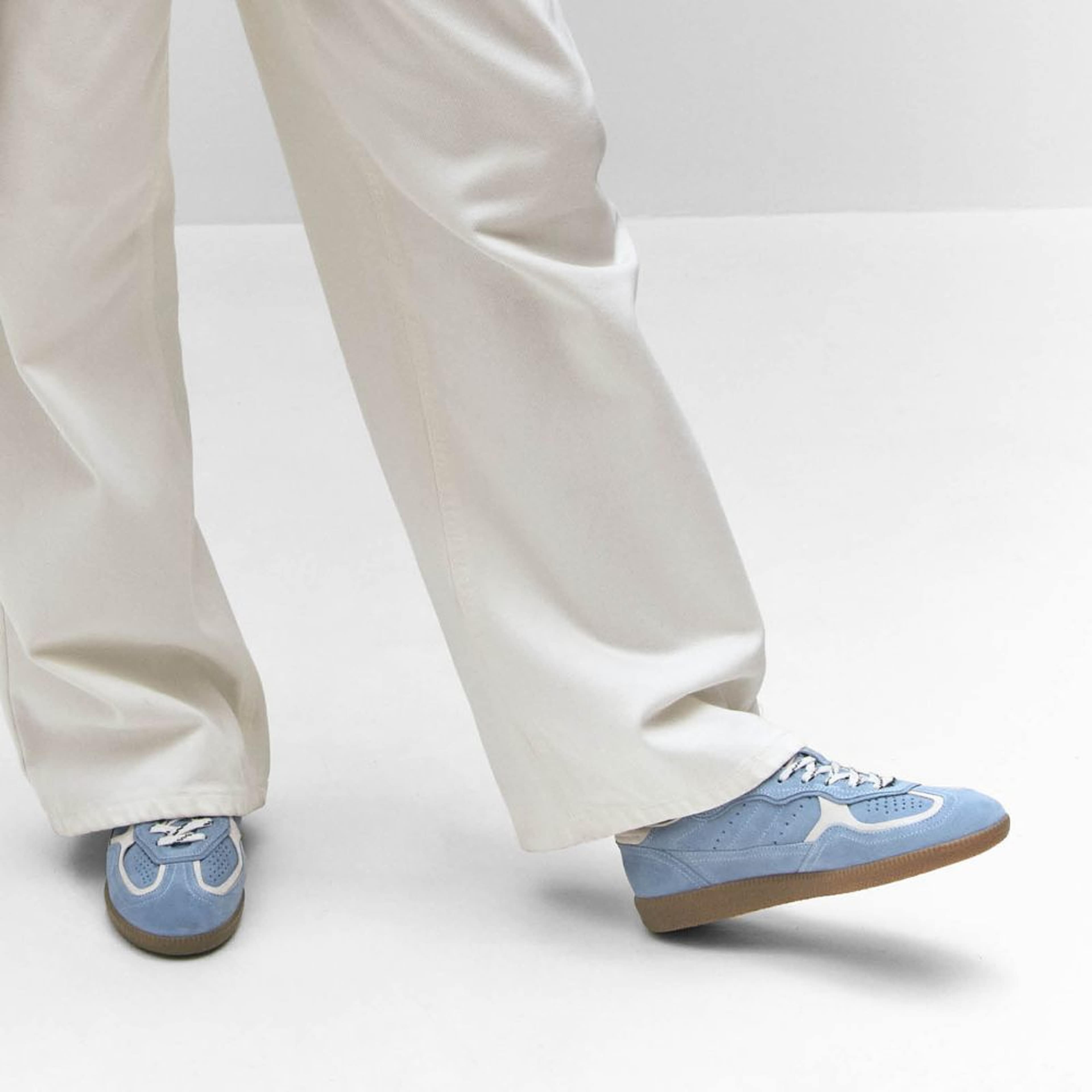 Tb.490 Rife Cornflower Blue Cream Leather Sneakers