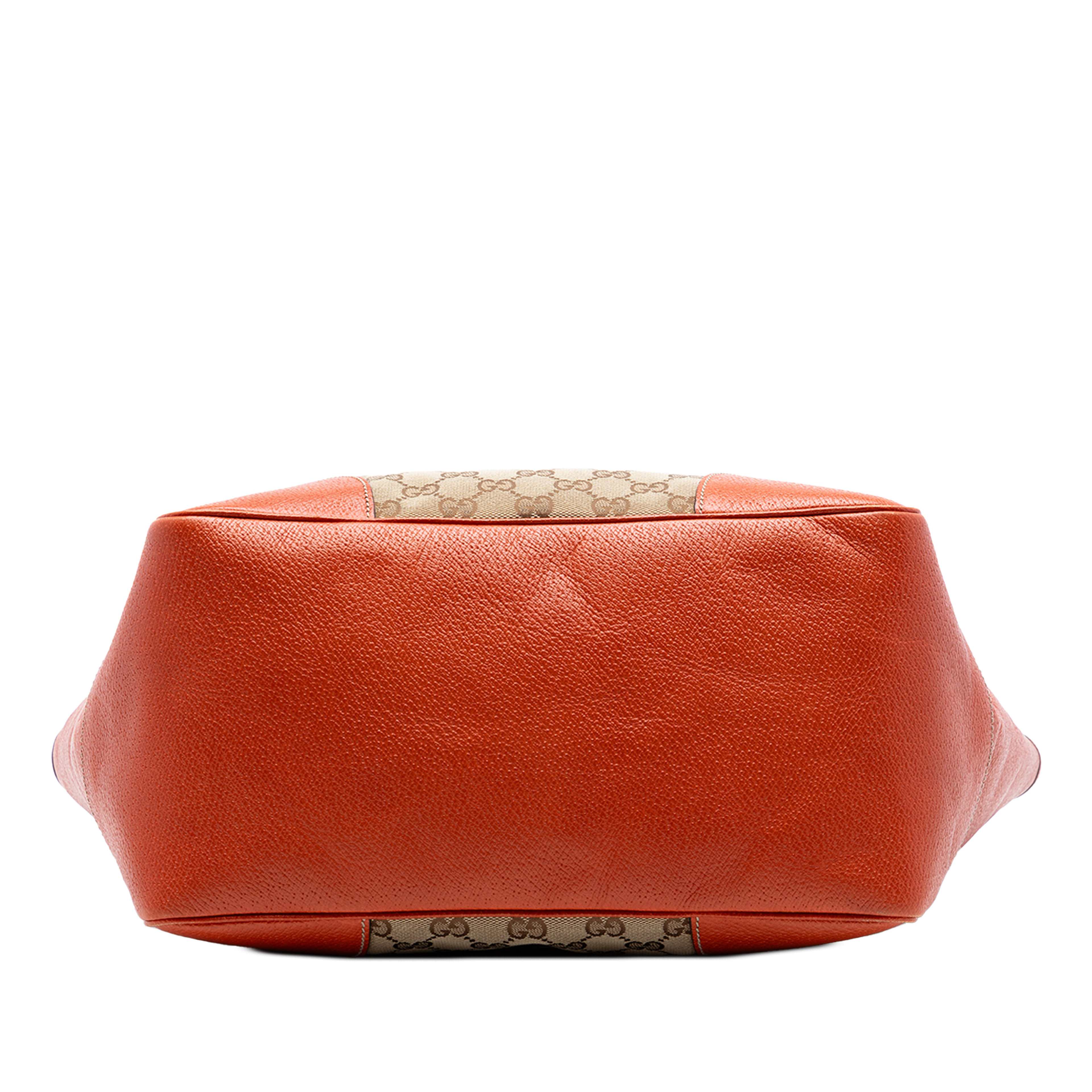 Gucci Gg Canvas Bree Tote, från Luxclusif, i färgen orange. Klicka för att öppna bilden i stort format