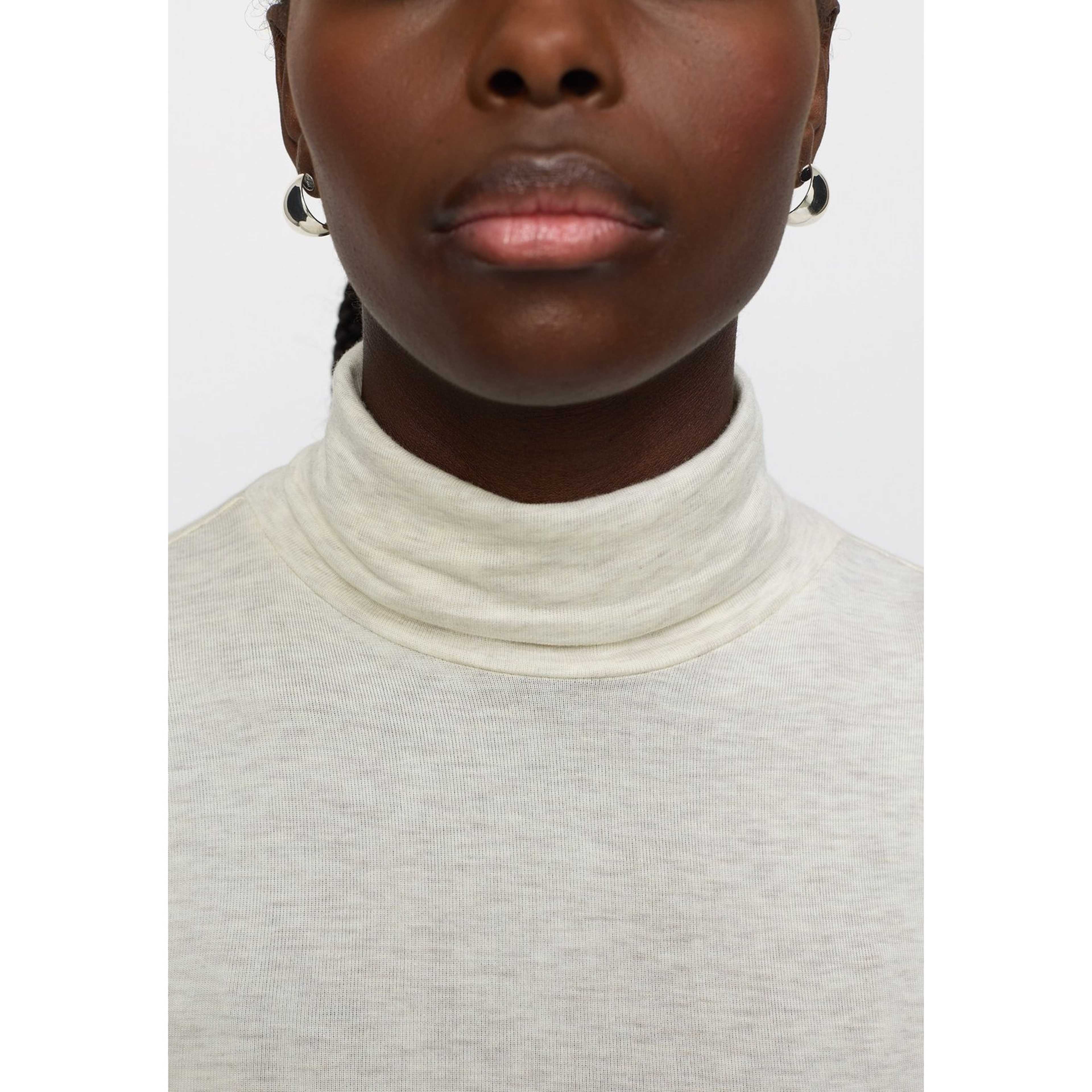 Srroman Roll Neck - Arctic Wolf Melange