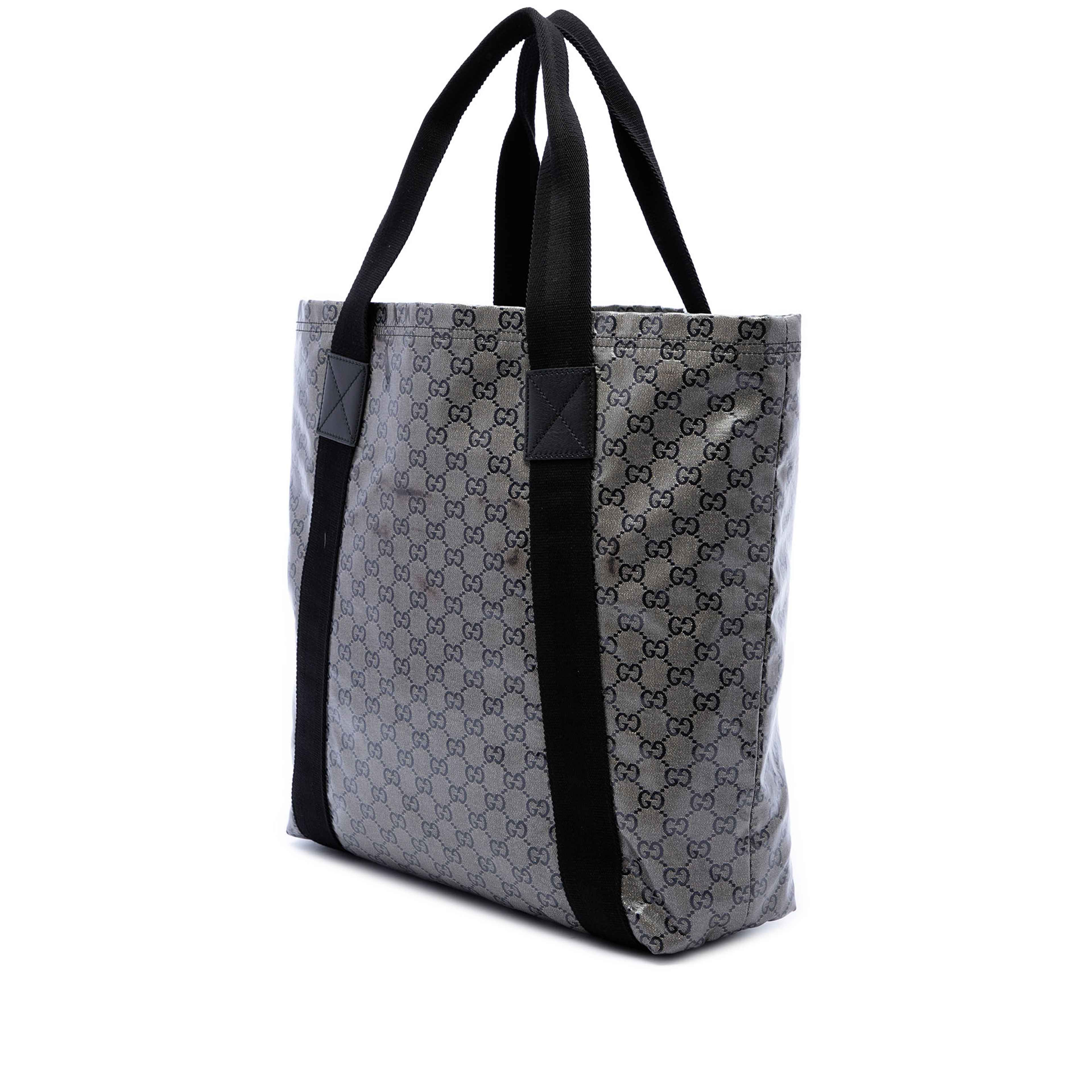 Gucci Gg Crystal Web Tote, från Luxclusif, i färgen grå. Klicka för att öppna bilden i stort format