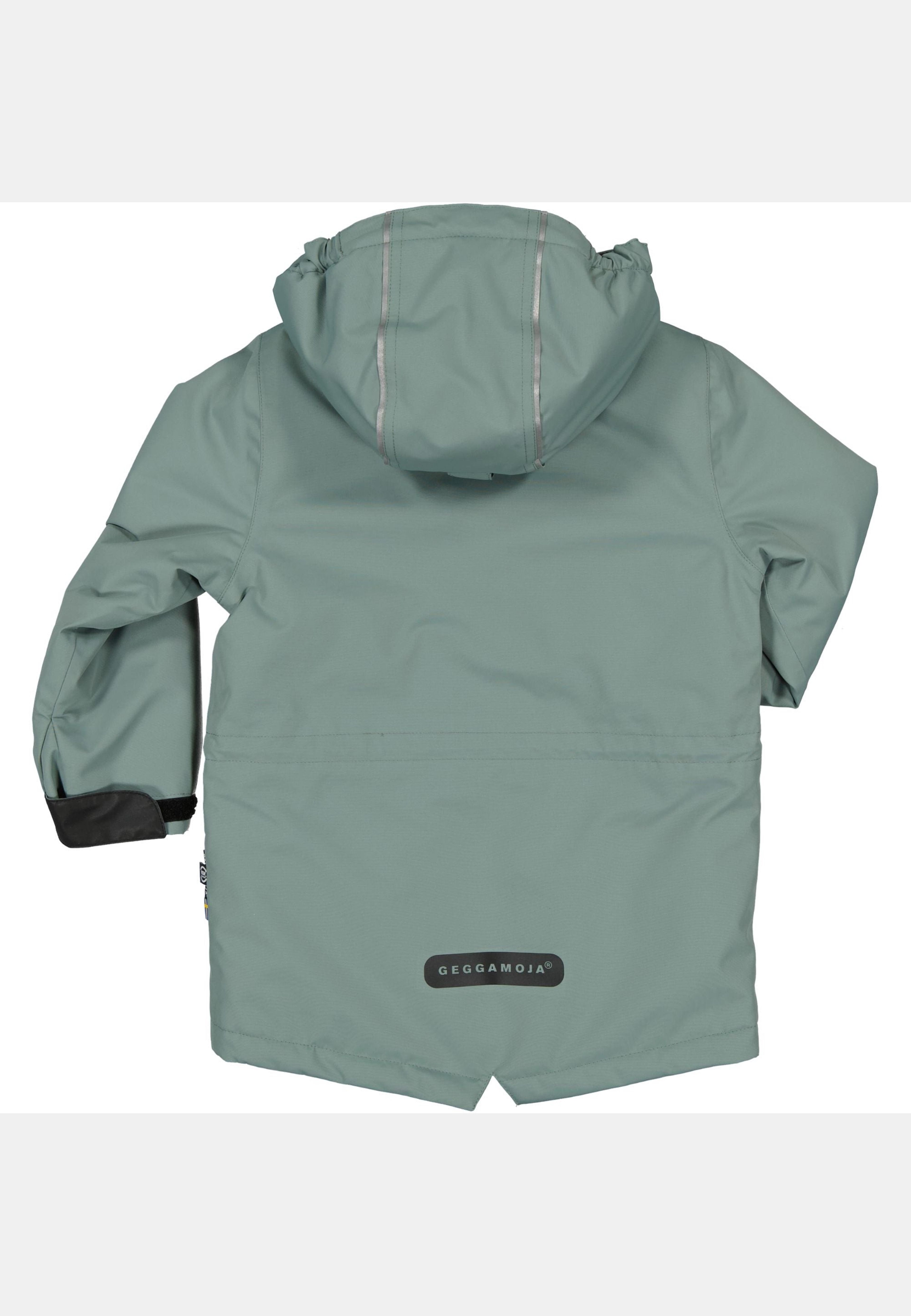 Vinterjacka Parkas, från Geggamoja, i färgen moss green. Klicka för att öppna bilden i stort format