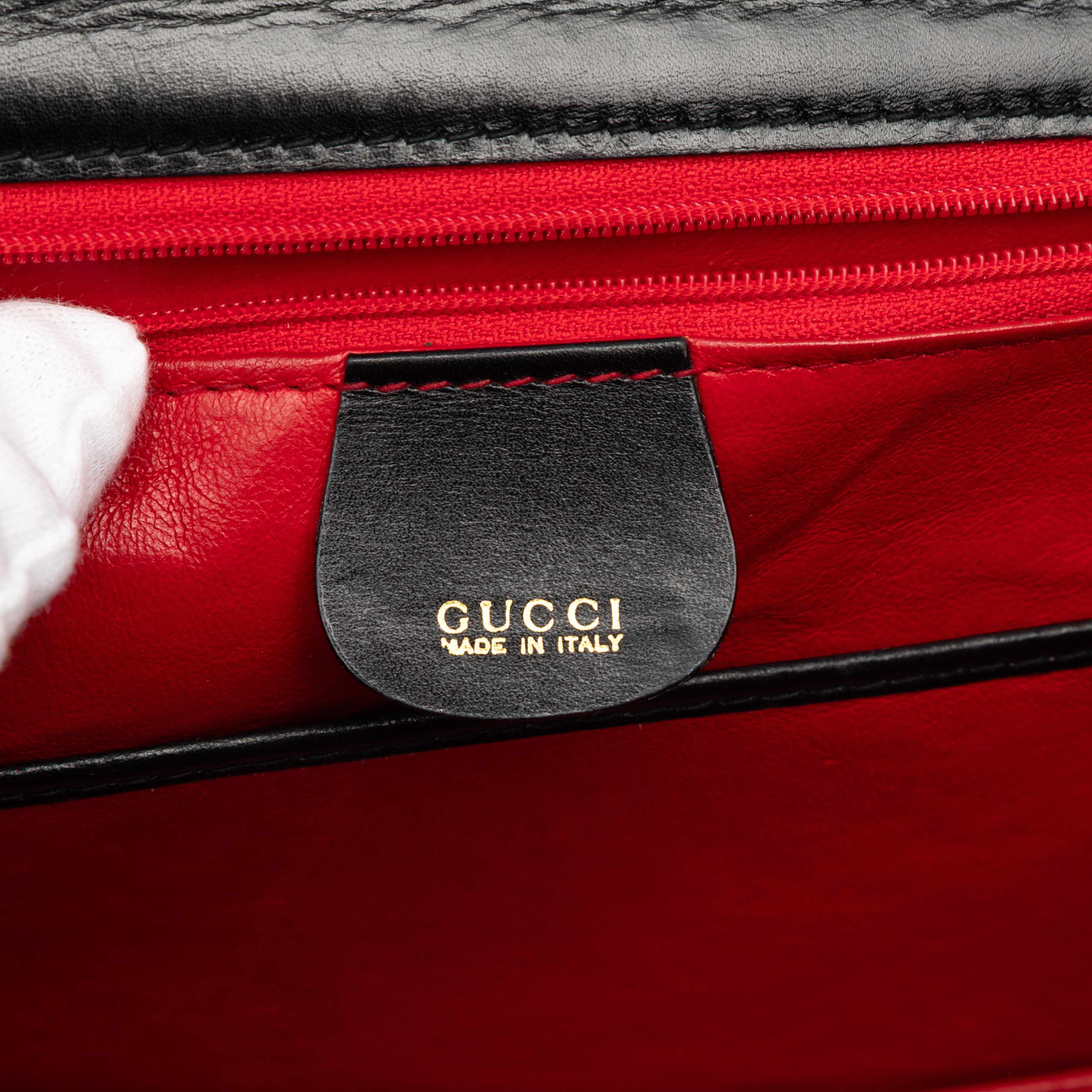 Gucci Calfskin Bamboo Night, från Luxclusif, i färgen black. Klicka för att öppna bilden i stort format