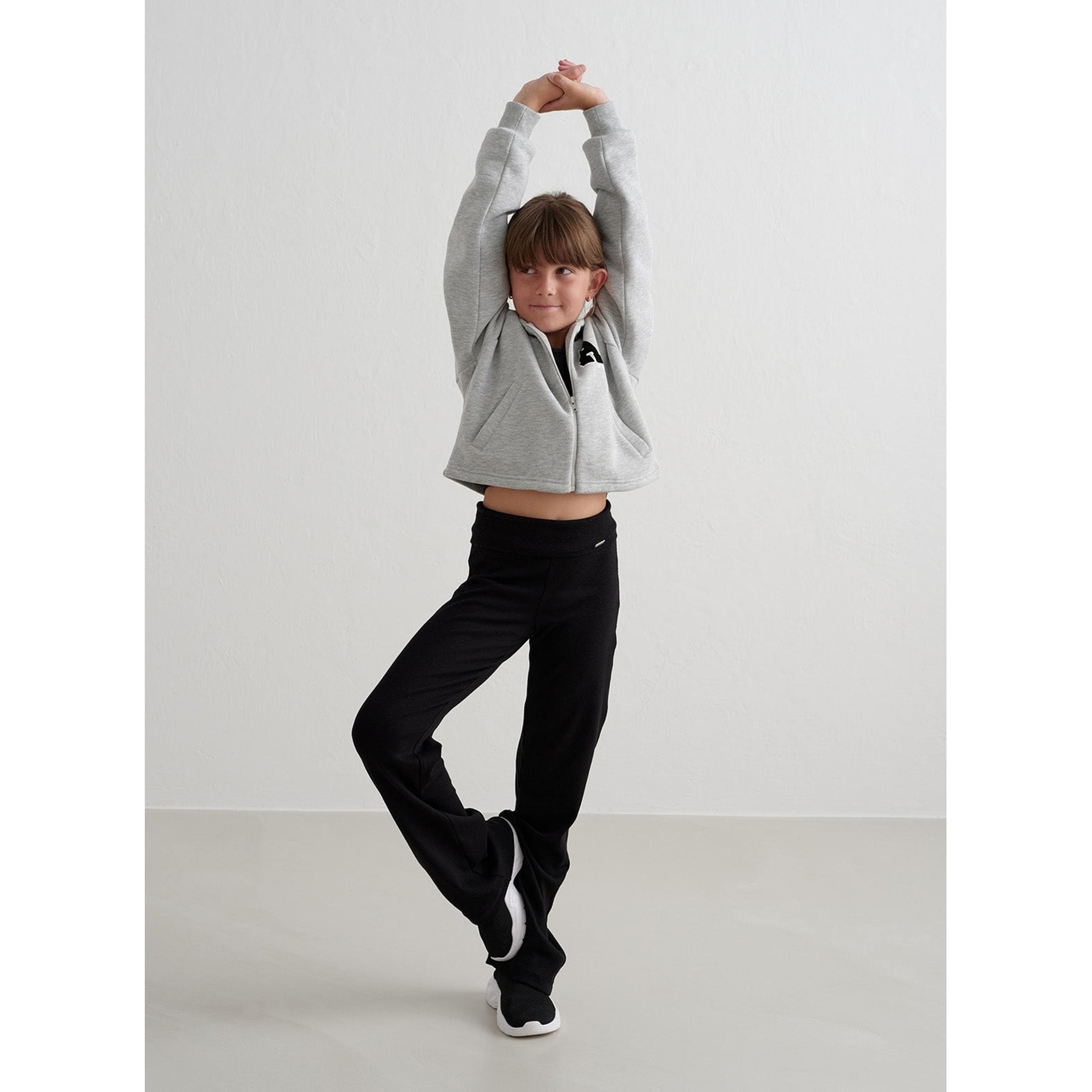 Black Young Ease Ribbed Pants