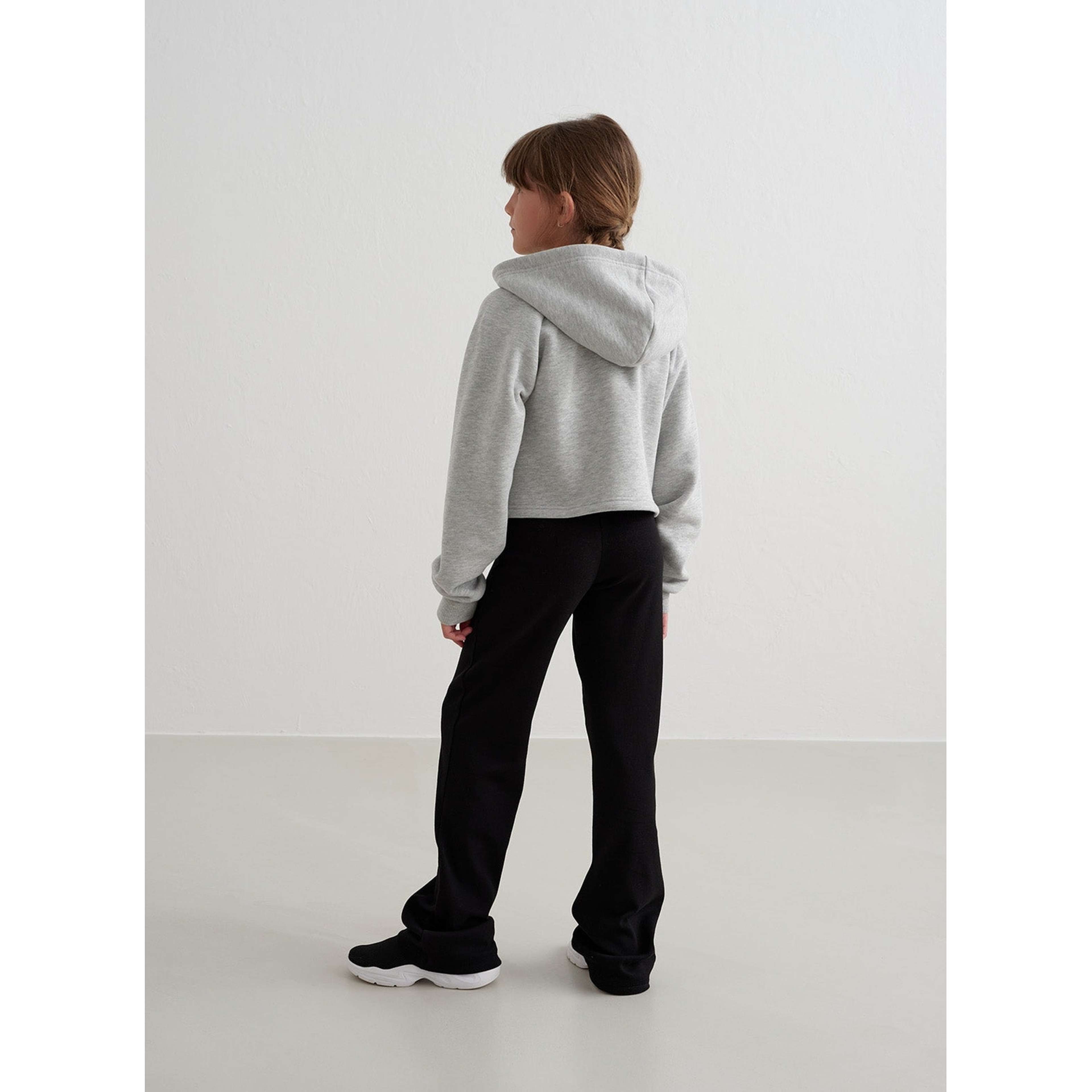 Black Young Ease Ribbed Pants
