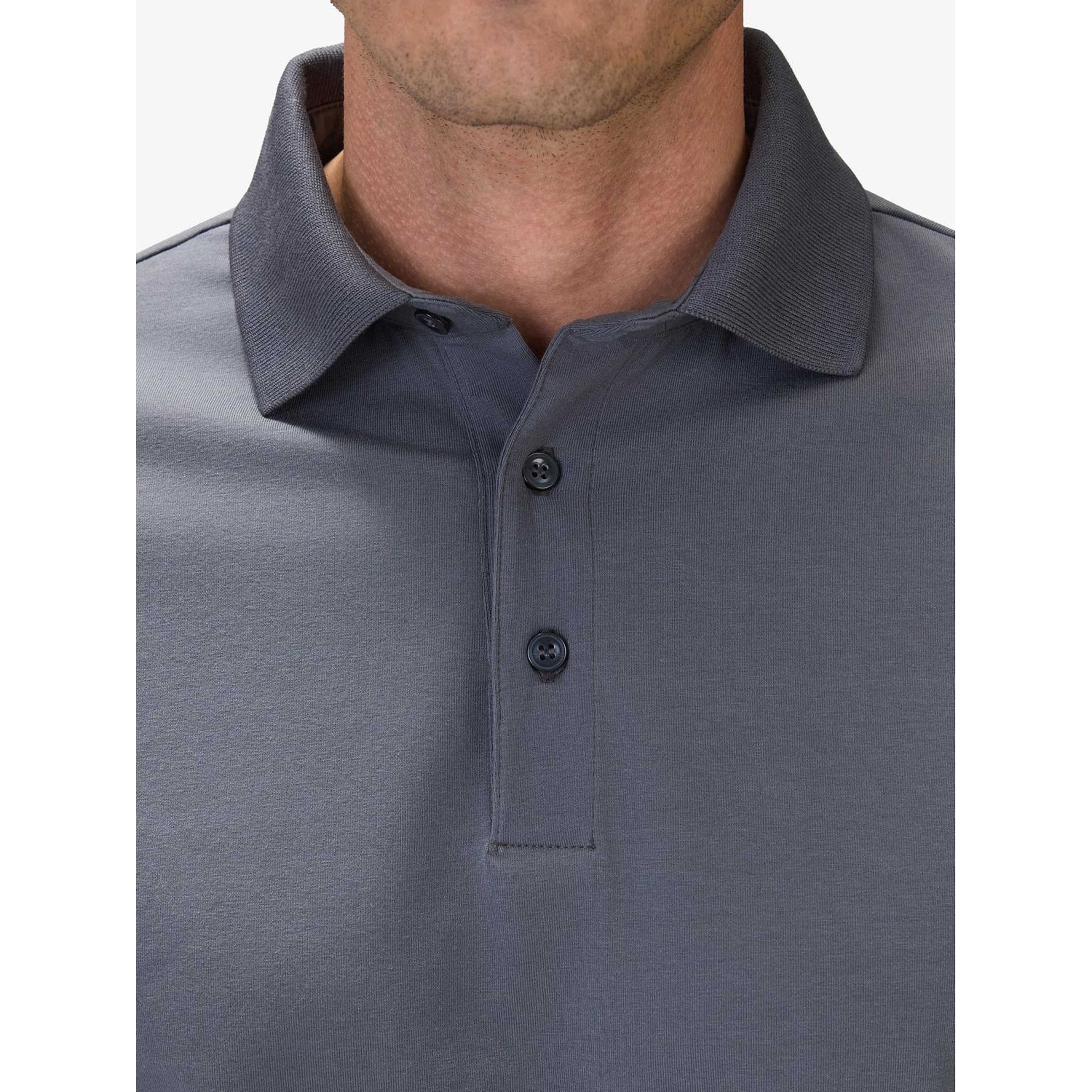 Cotton Fitted Stretch L/s Polo Shirt Jersey