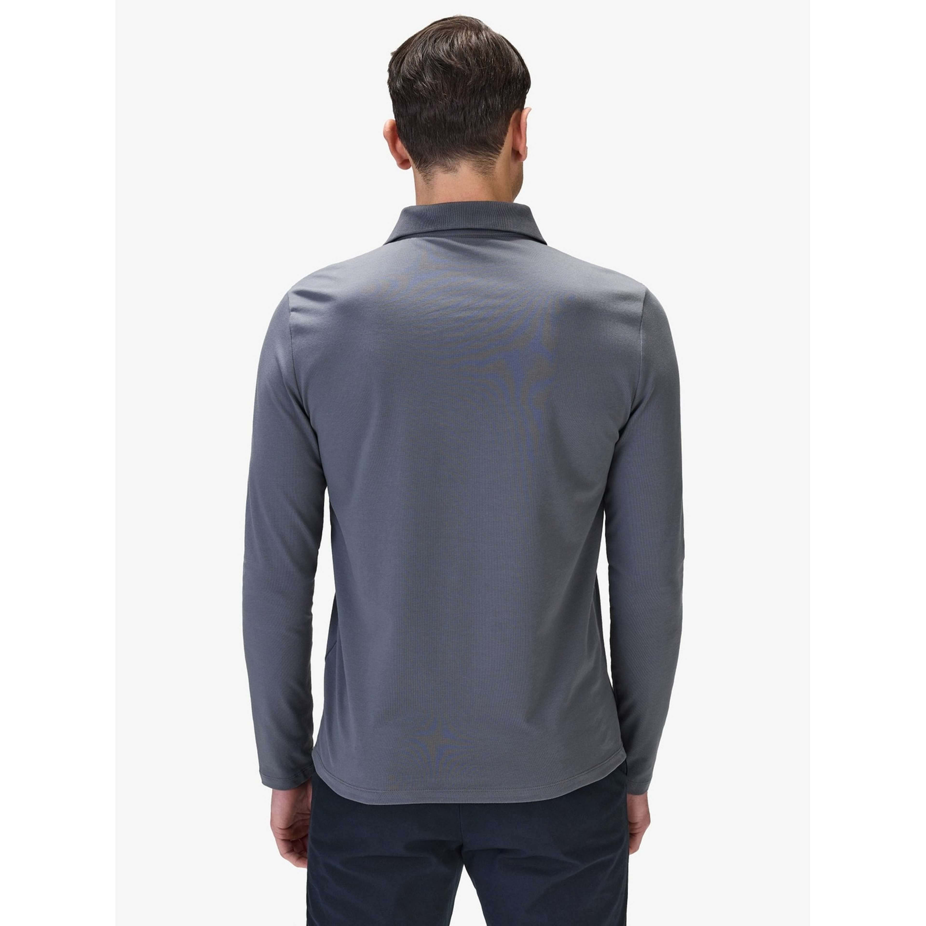 Cotton Fitted Stretch L/s Polo Shirt Jersey