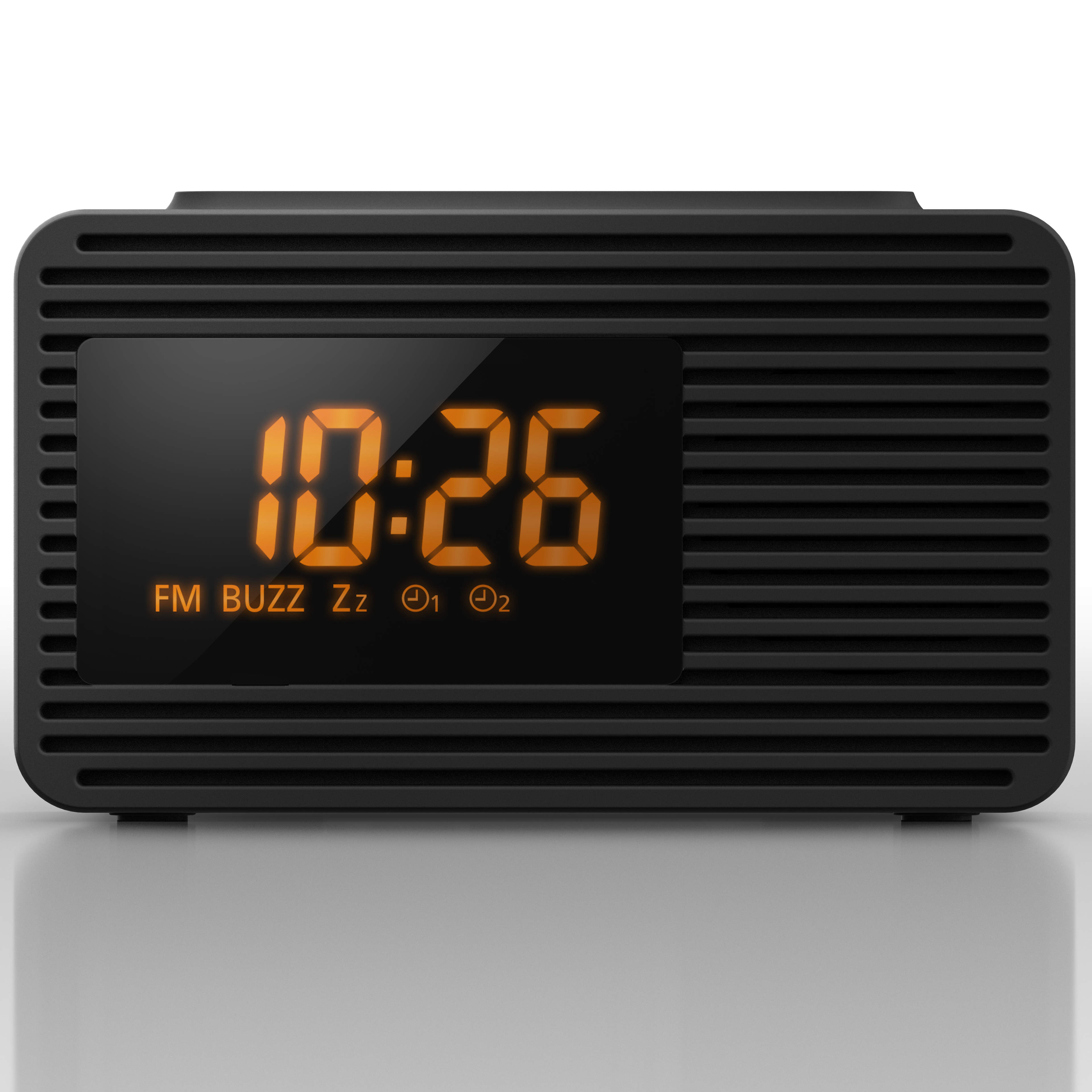 Klockradio Fm Snabbval Dubbla Alarm Rc-800eg-k, från Panasonic, i färgen svart. Klicka för att öppna bilden i stort format