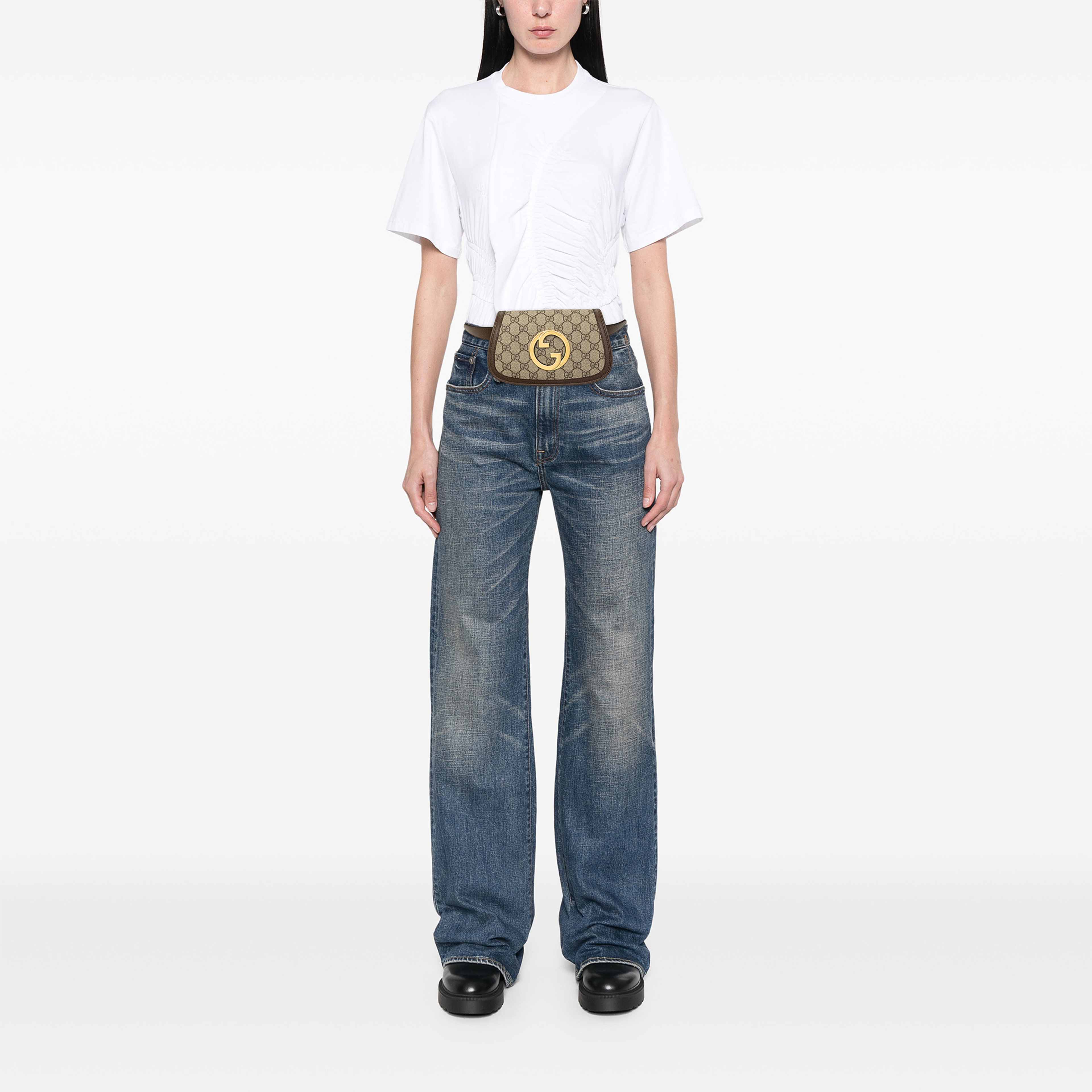 Gucci Gg Supreme Blondie Belt Bag, från Luxclusif, i färgen beige. Klicka för att öppna bilden i stort format