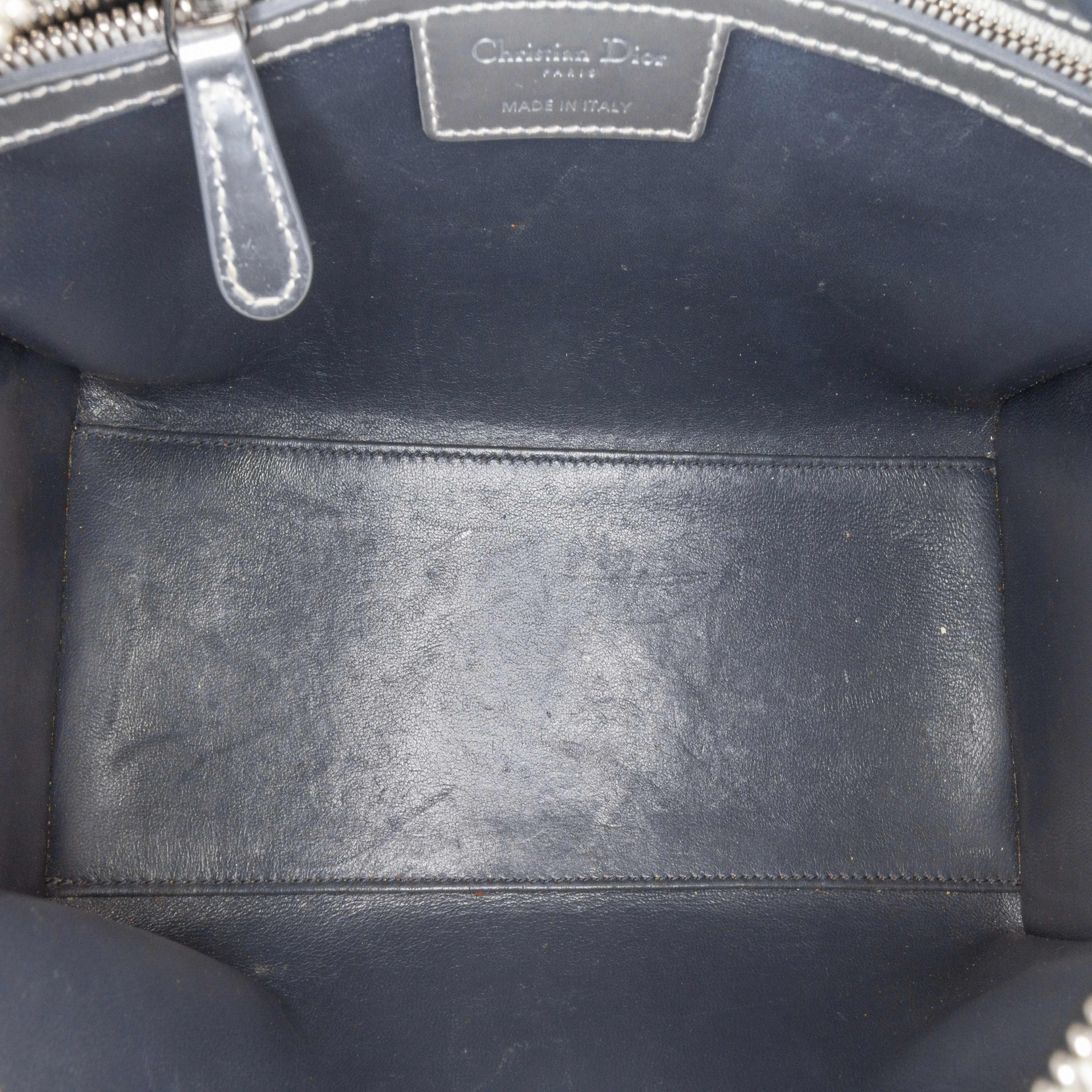Dior Medium Metallic Patent Microcannage Lady Dior