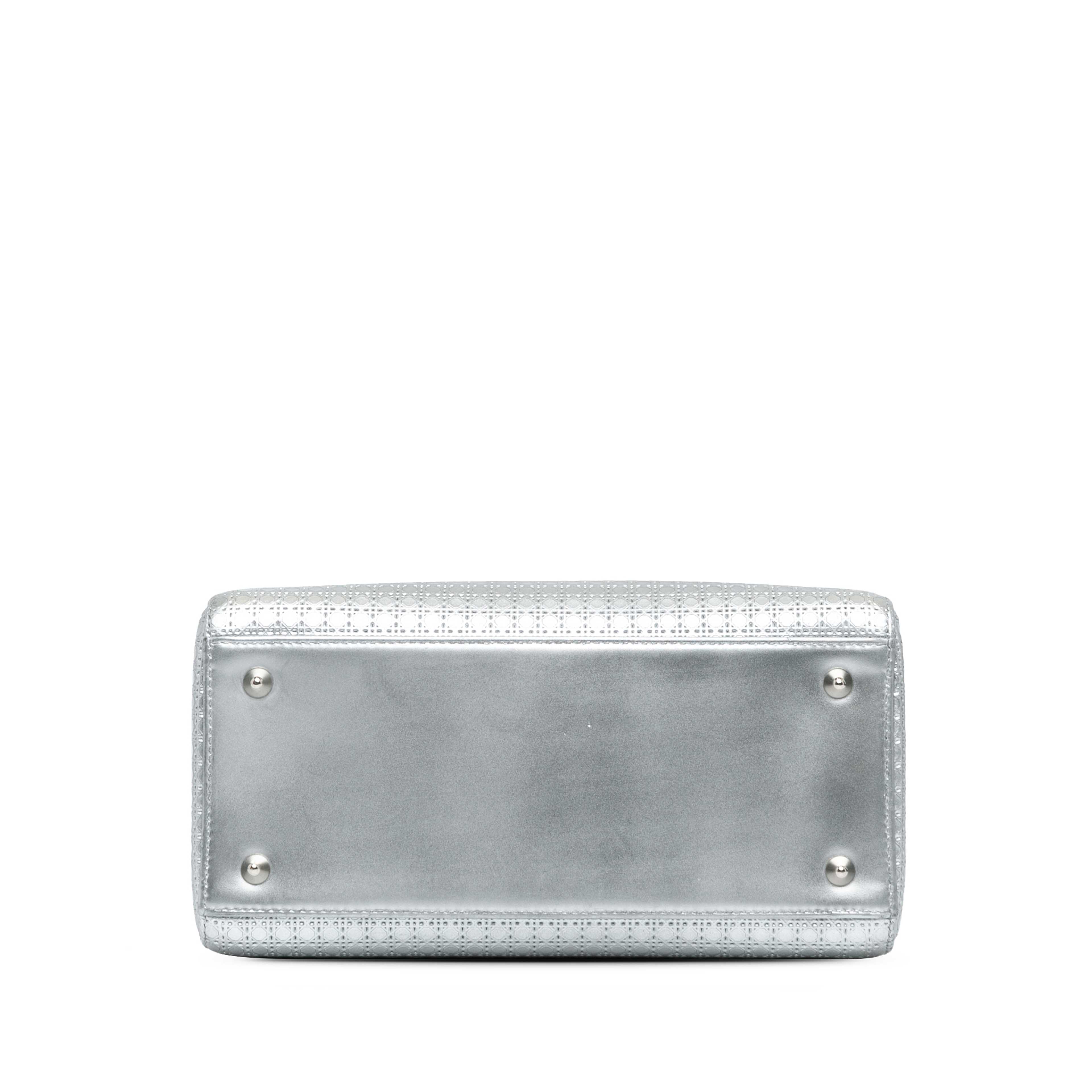 Dior Medium Metallic Patent Microcannage Lady Dior