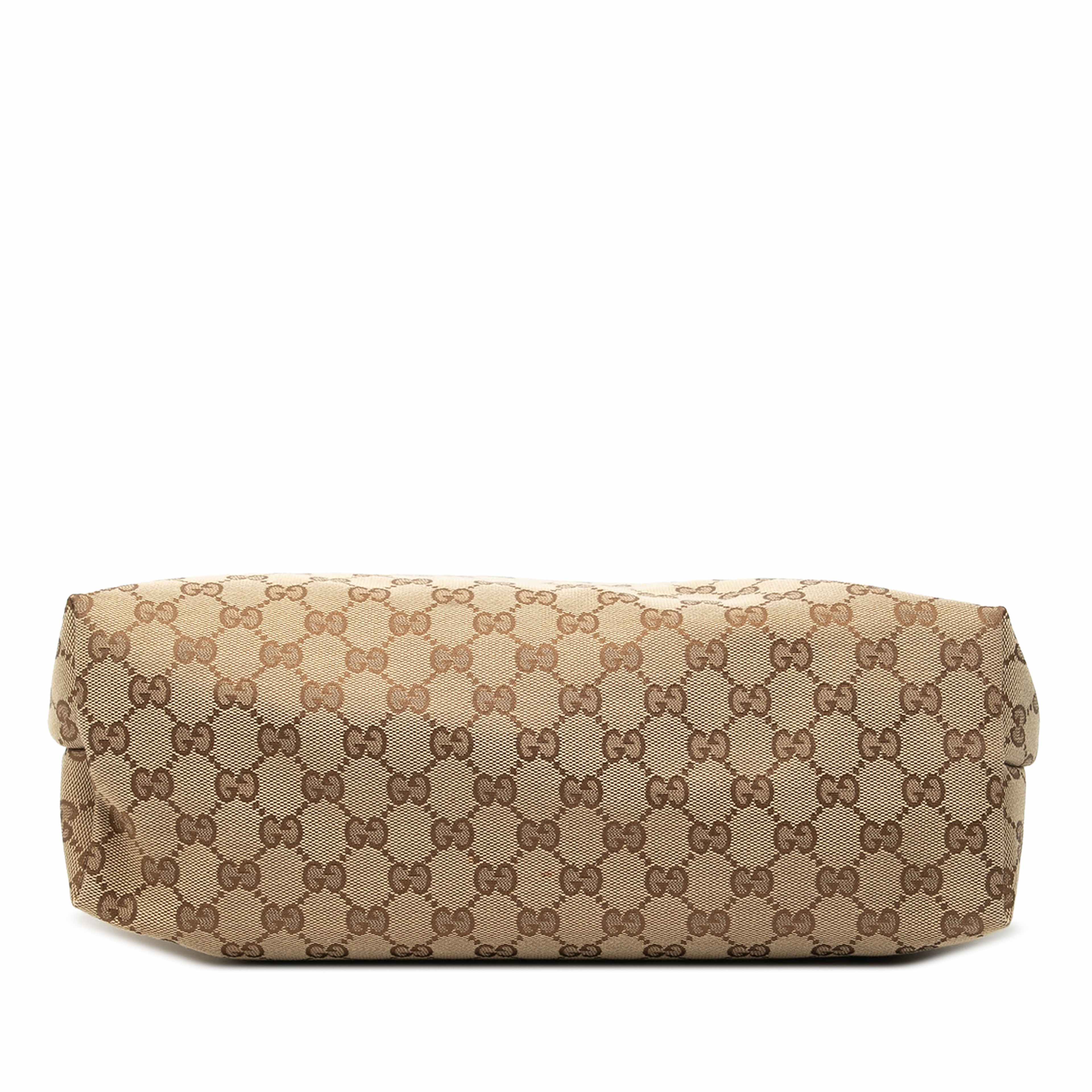 Gucci Gg Canvas Web Crossbody, från Luxclusif, i färgen beige. Klicka för att öppna bilden i stort format