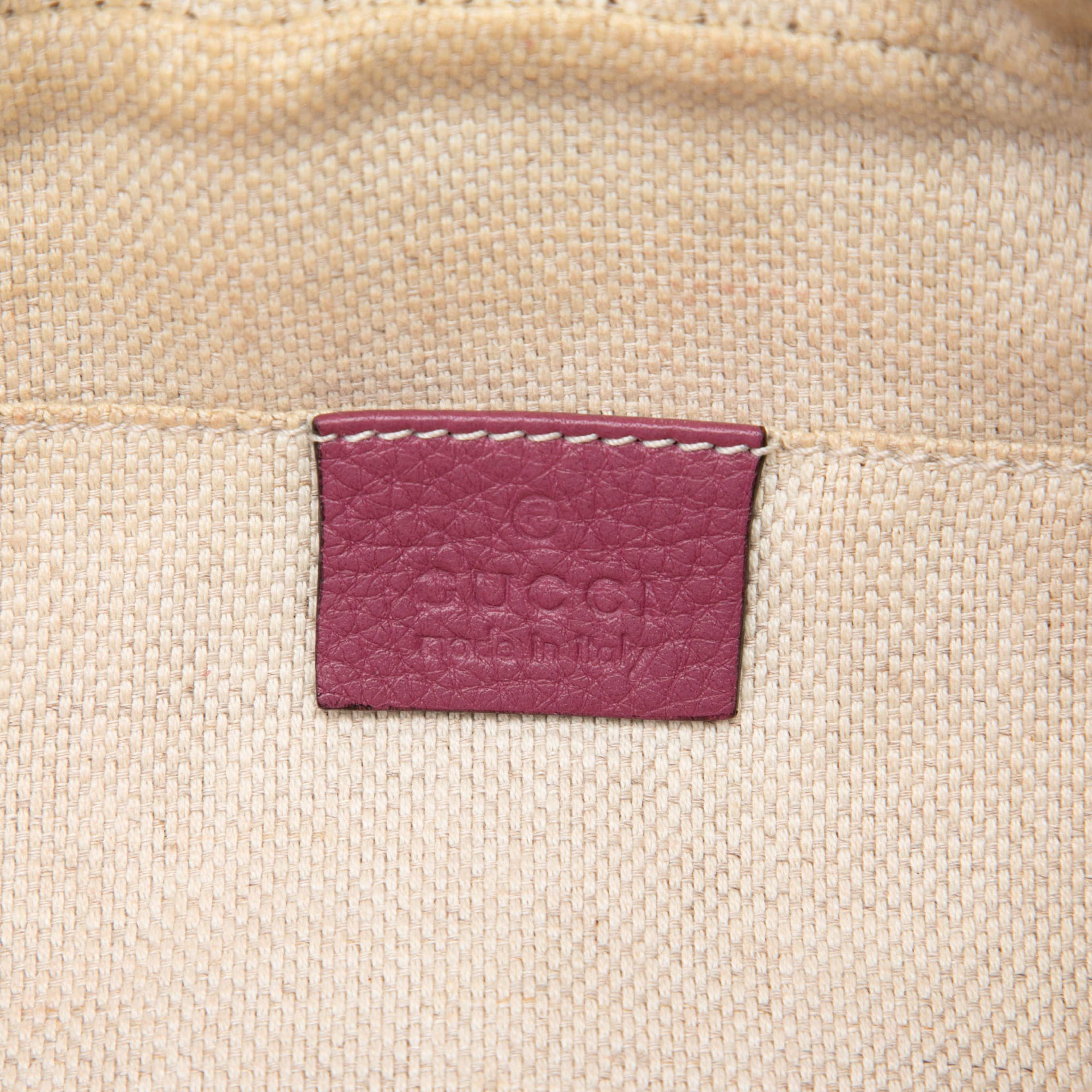 Gucci Leather Soho Disco Crossbody, från Luxclusif, i färgen purpur. Klicka för att öppna bilden i stort format
