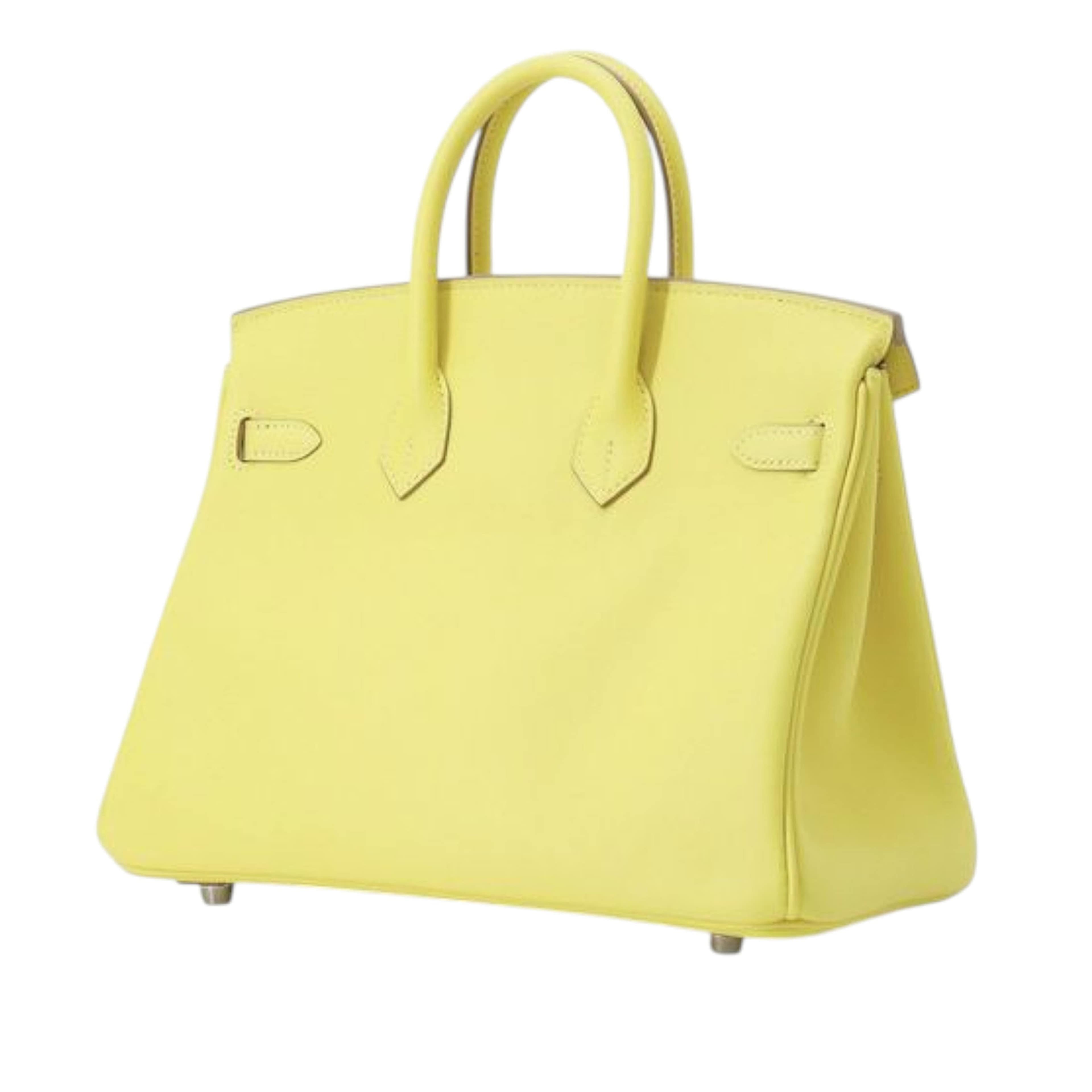 Hermès Swift Birkin Retourne 25, från Luxclusif, i färgen yellow. Klicka för att öppna bilden i stort format