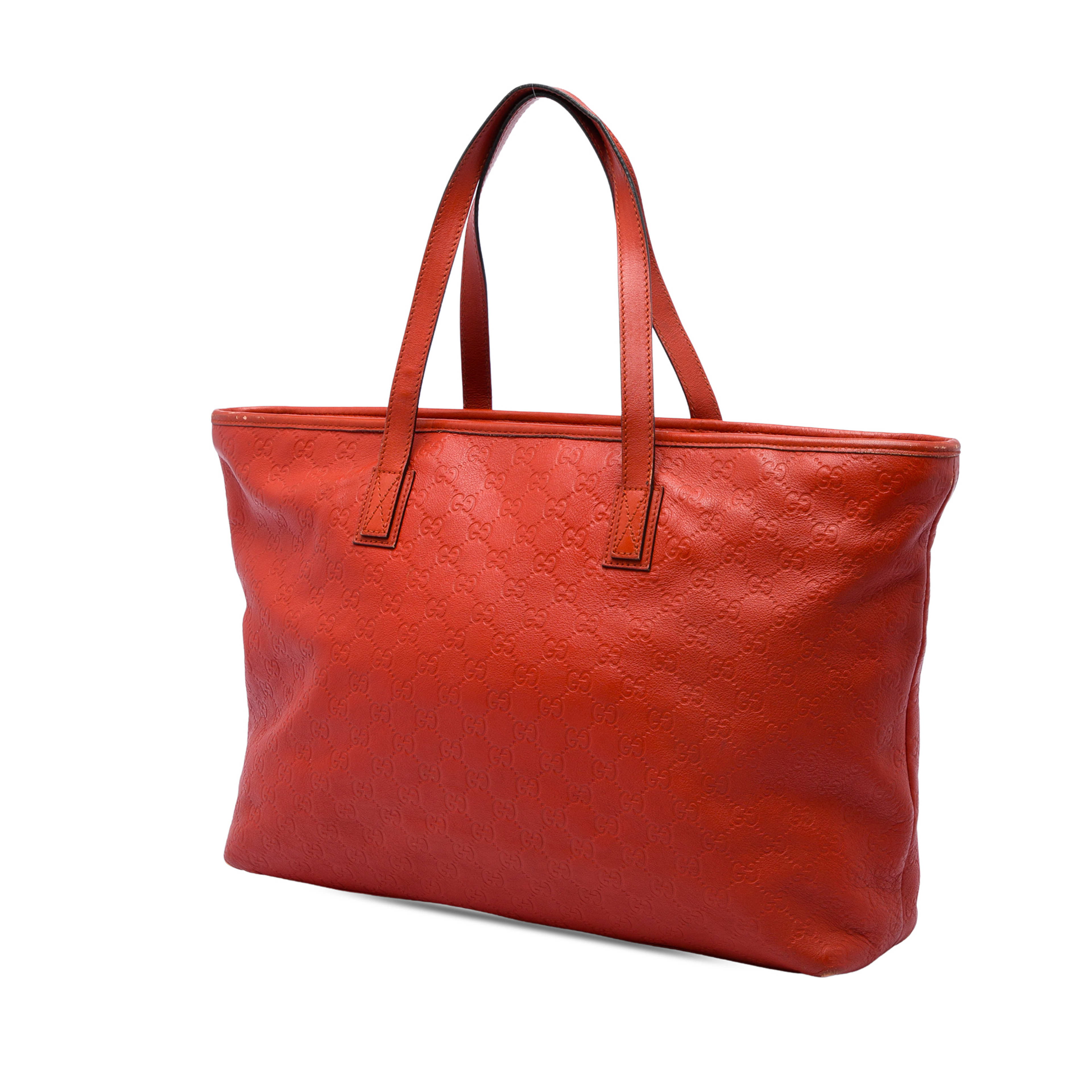 Gucci Large Guccissima Tote, från Luxclusif, i färgen orange. Klicka för att öppna bilden i stort format