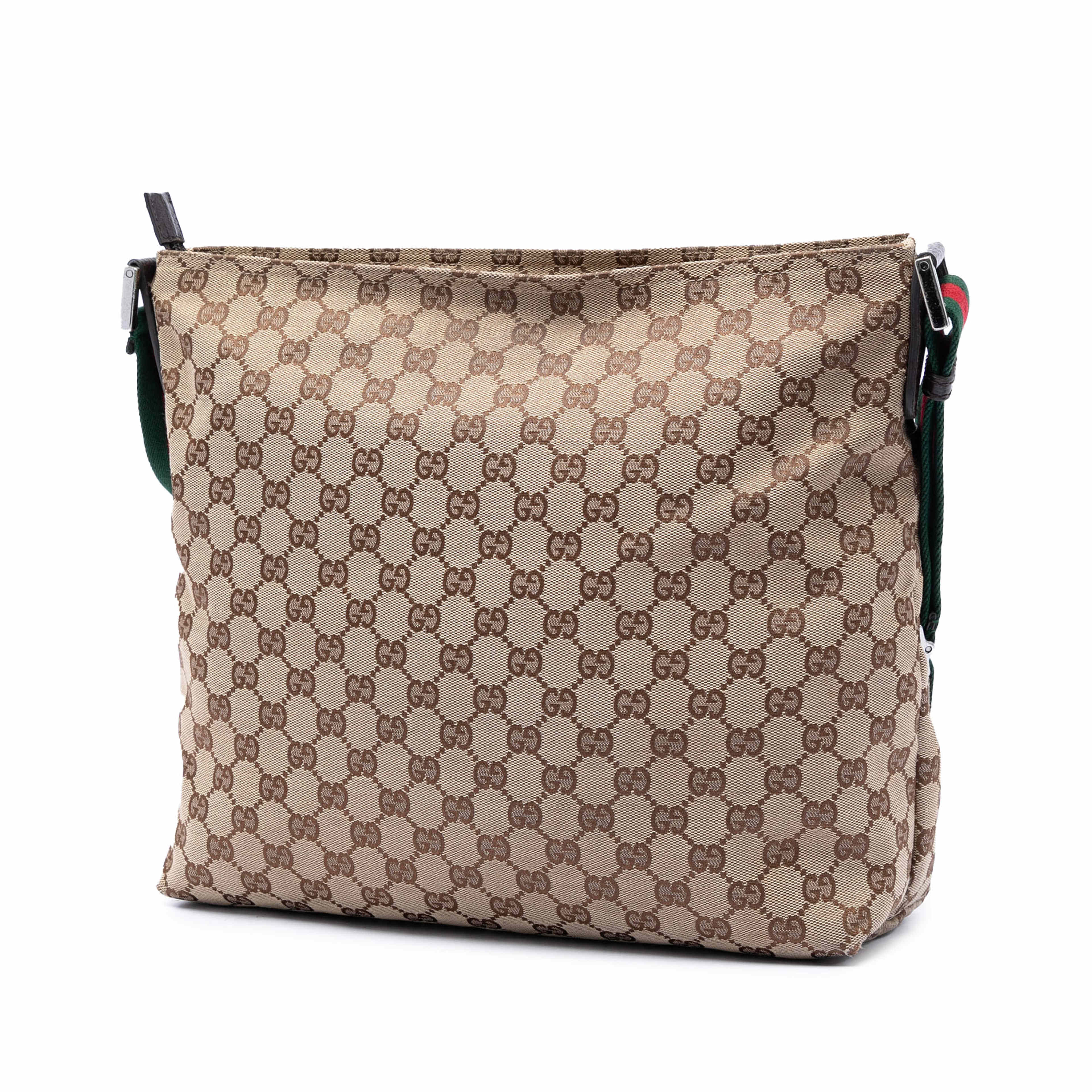 Gucci Gg Canvas Web Crossbody, från Luxclusif, i färgen beige. Klicka för att öppna bilden i stort format