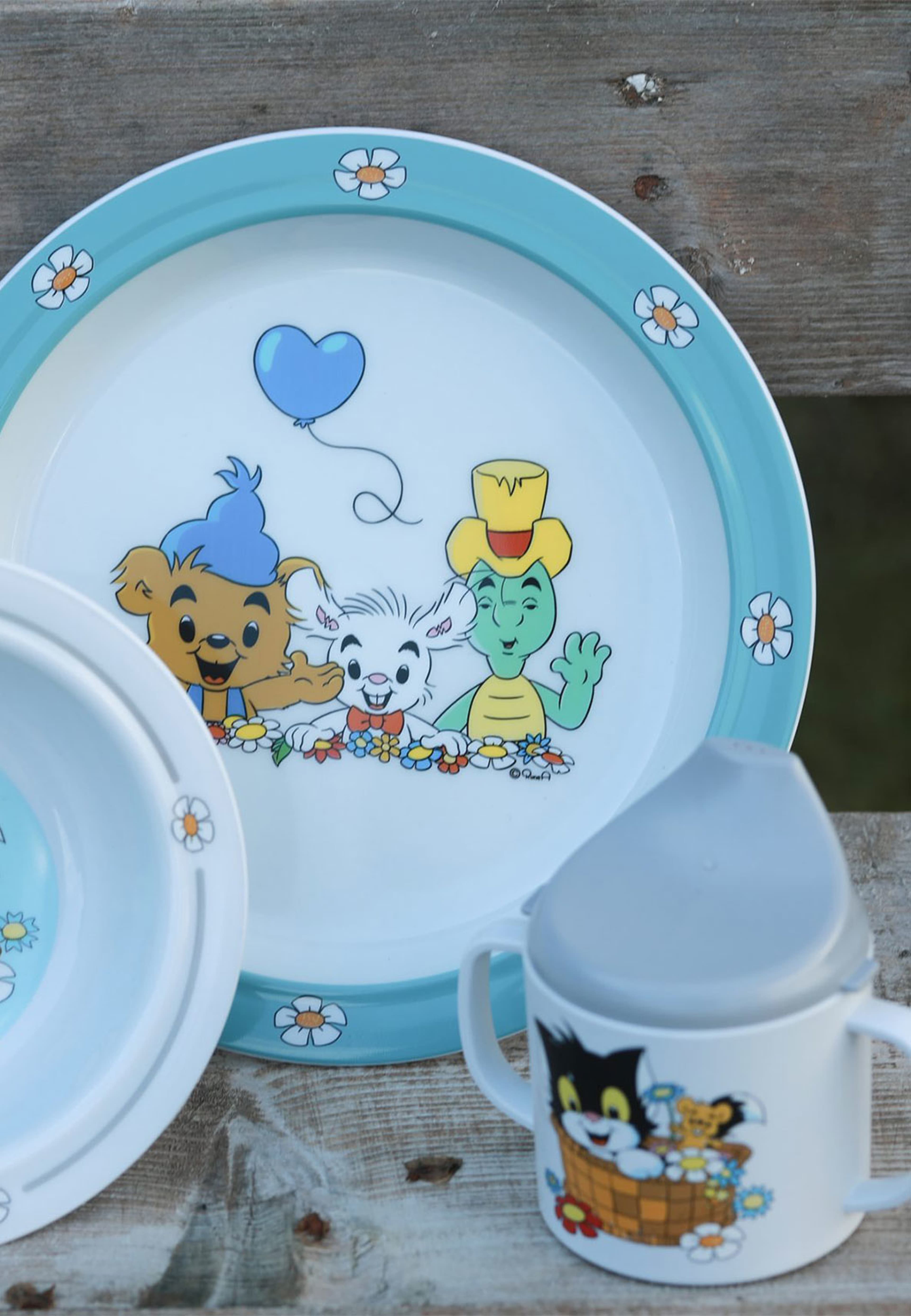Barnservis i RPET, Bamse Ballong, från BAMSE, i färgen Multi. Klicka för att öppna bilden i stort format