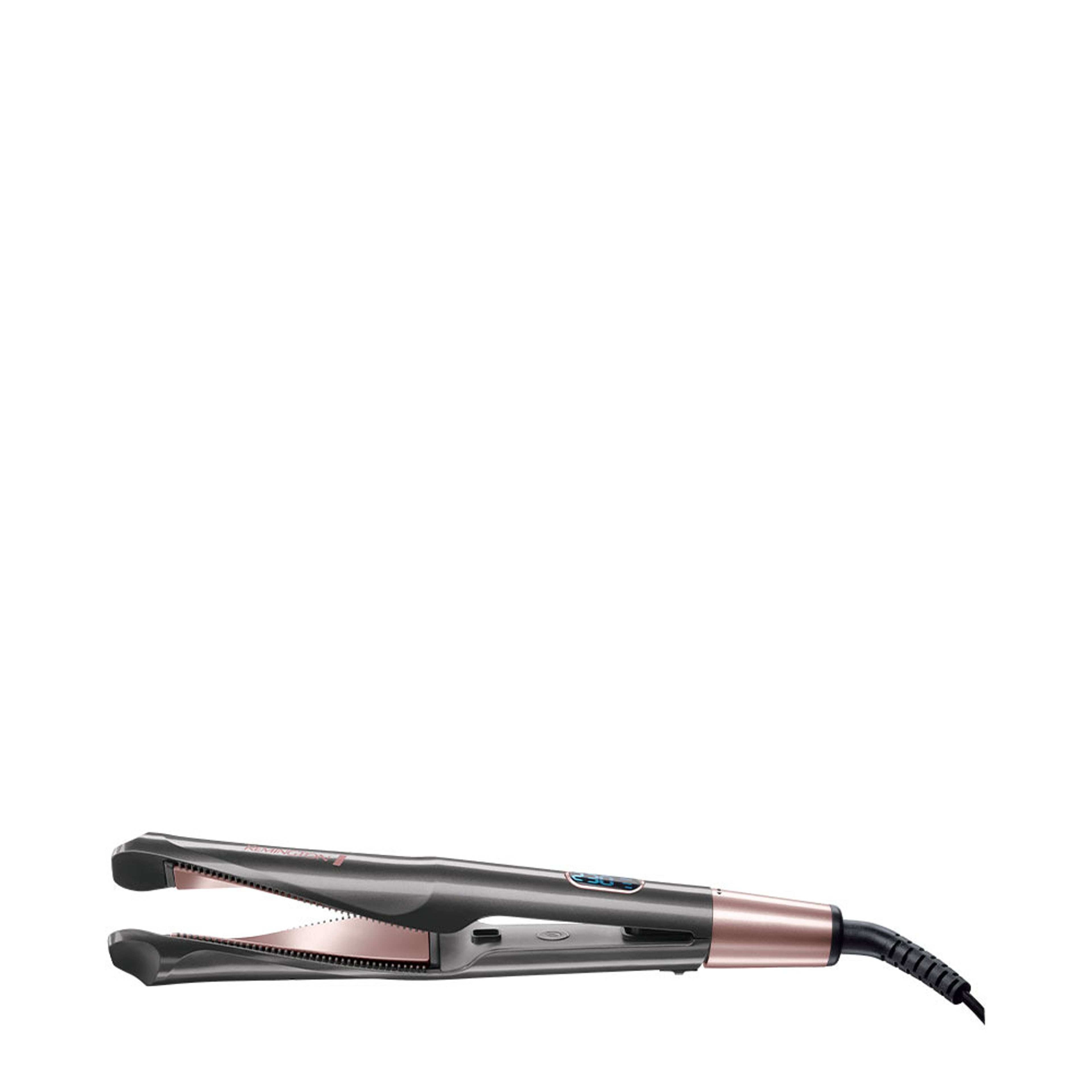 Curl Confidence 2 in 1 straightener, från Remington, i färgen Grey/Pink. Klicka för att öppna bilden i stort format