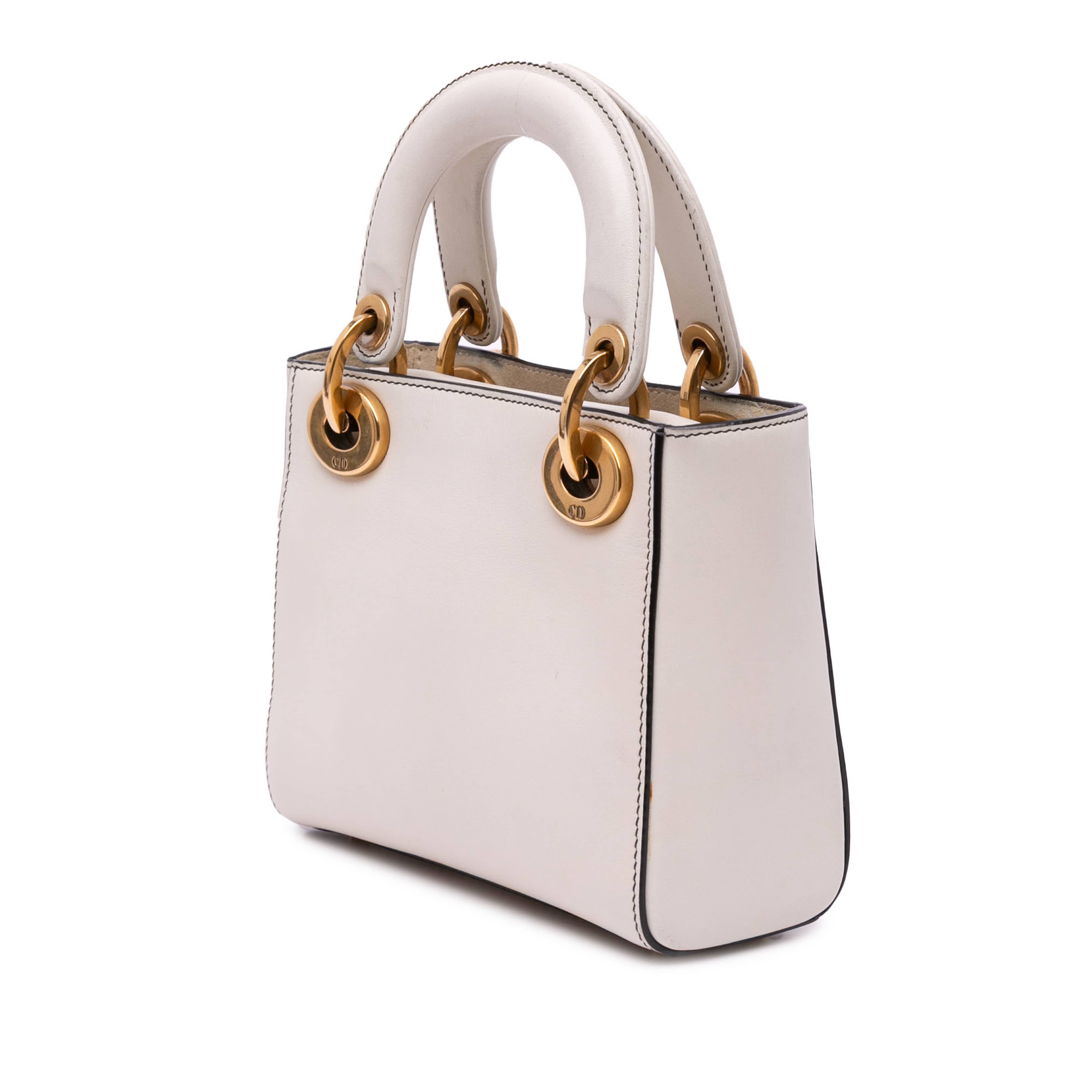 Dior Niki De Saint Phalle Mini Calfskin Love Lady Dior, från Luxclusif, i färgen off white. Klicka för att öppna bilden i stort format