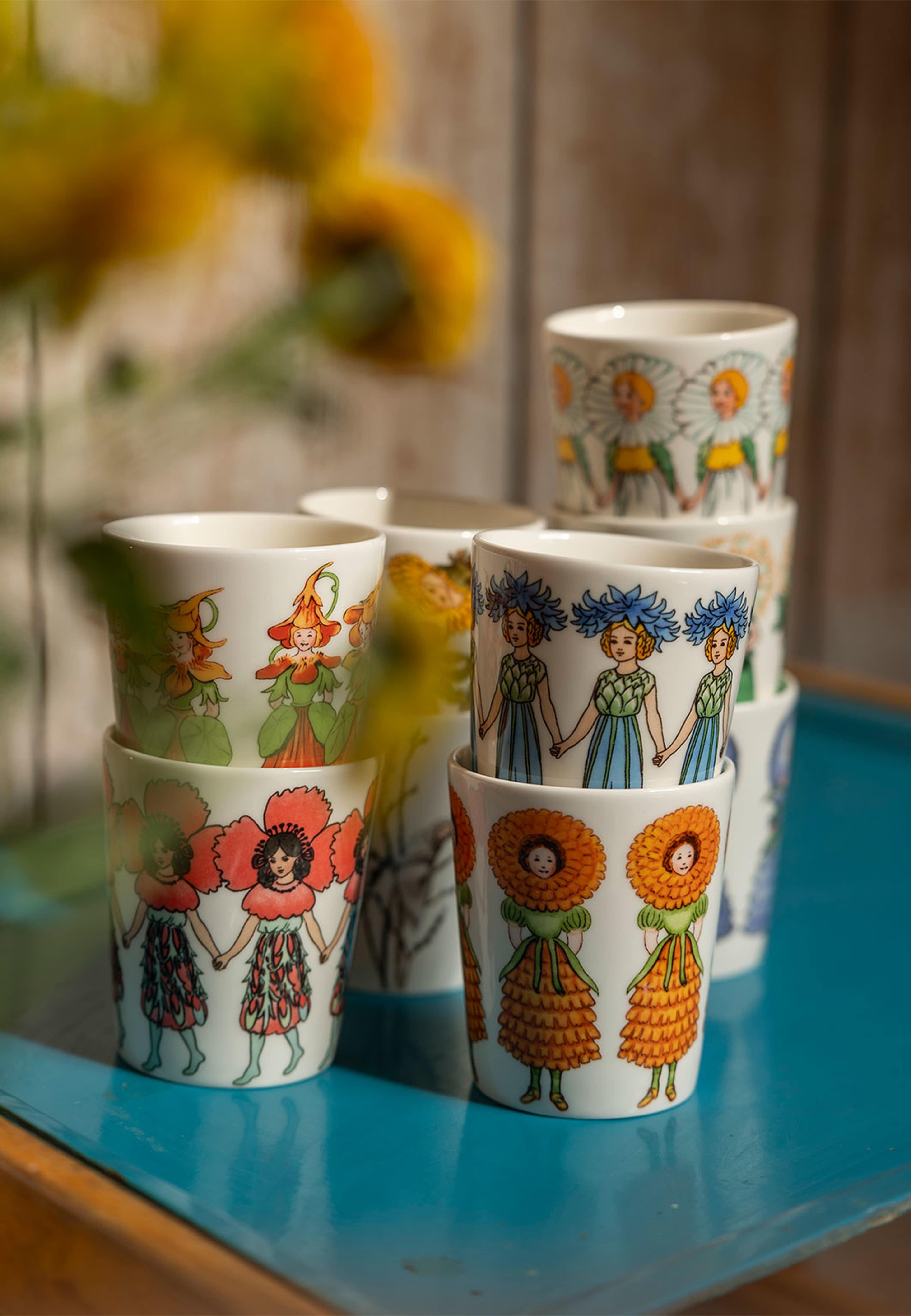 Elsa Beskow Mugg 28cl Poppy