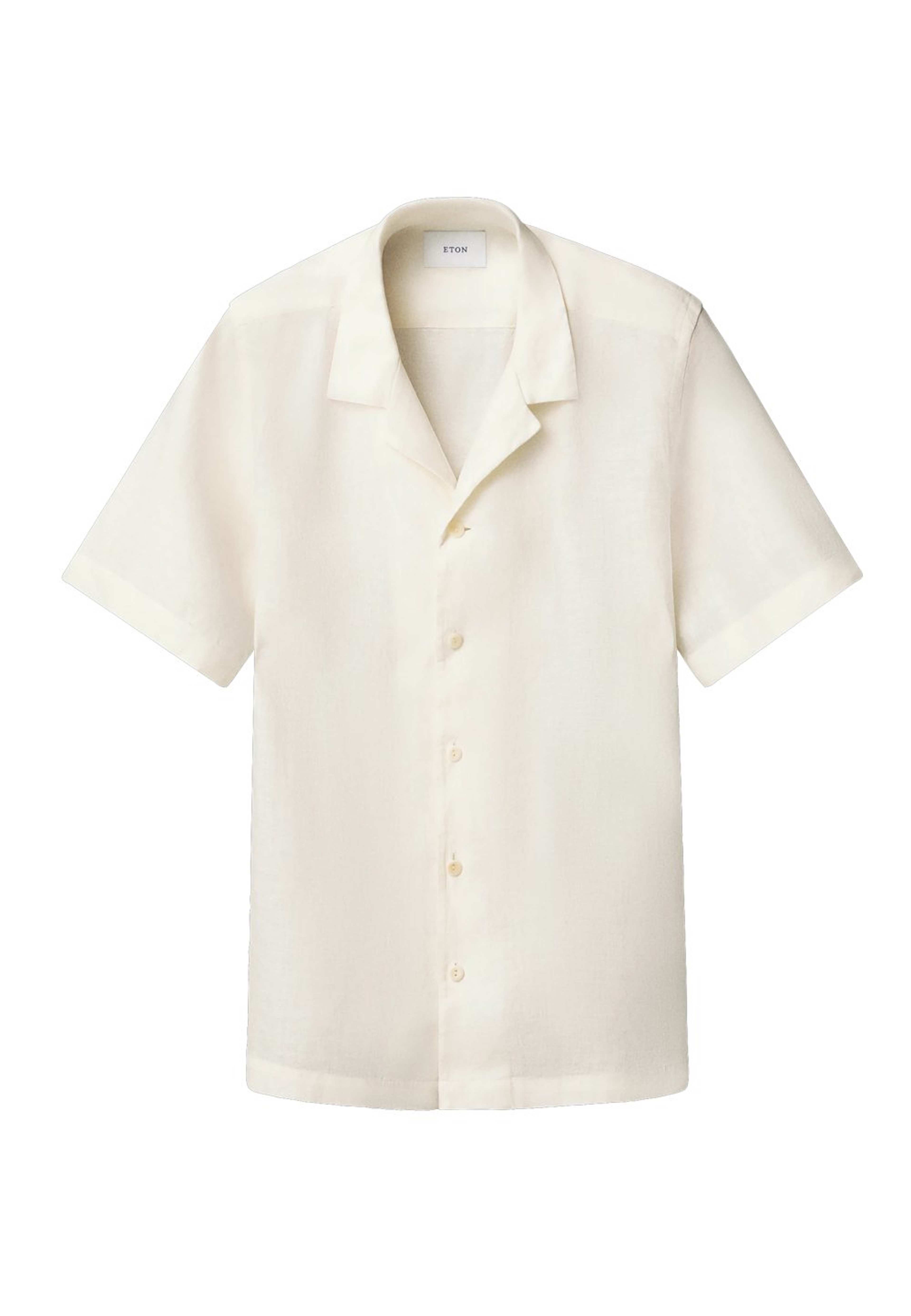 Kortärmad Linne Twill-skjorta