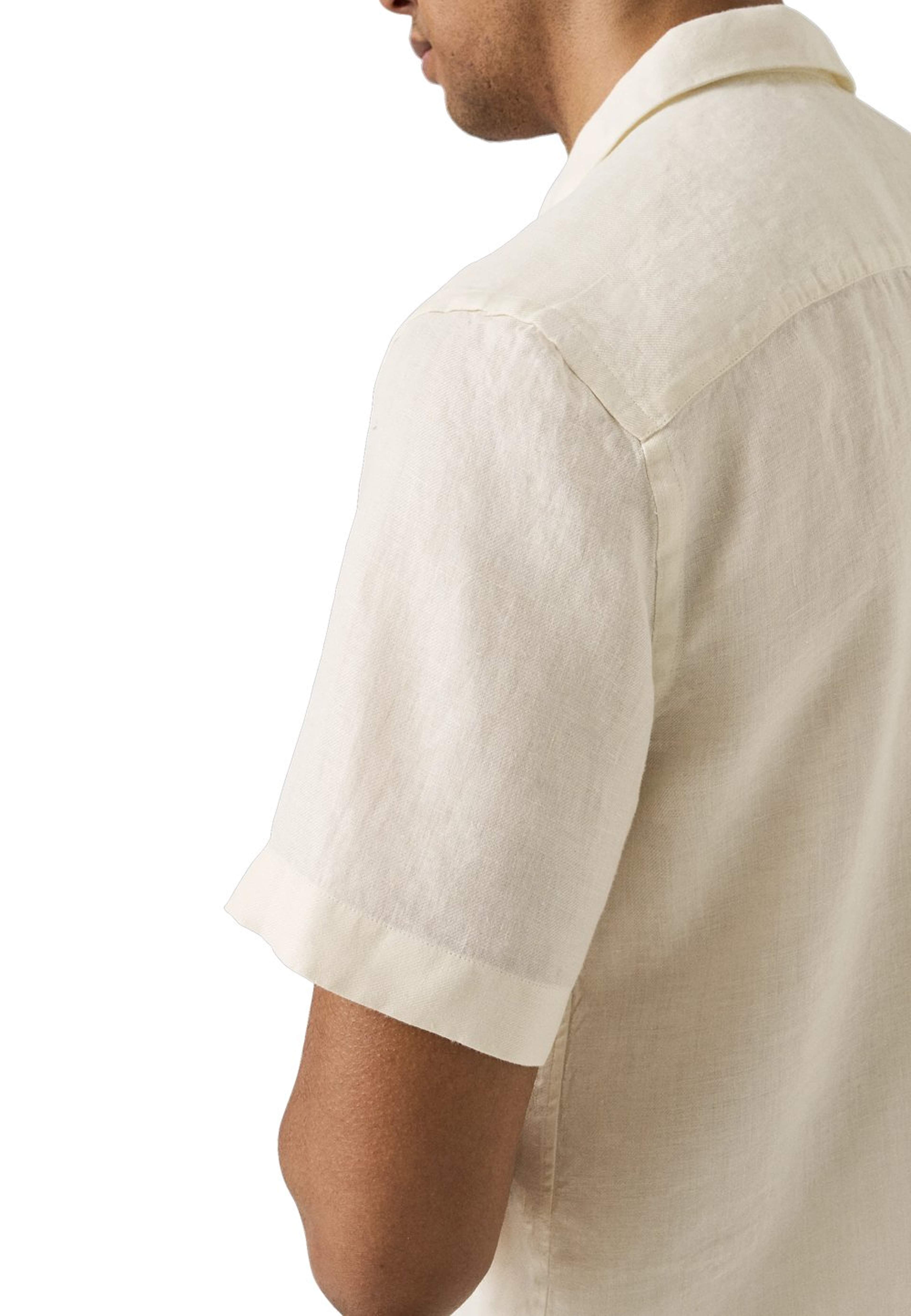 Kortärmad Linne Twill-skjorta