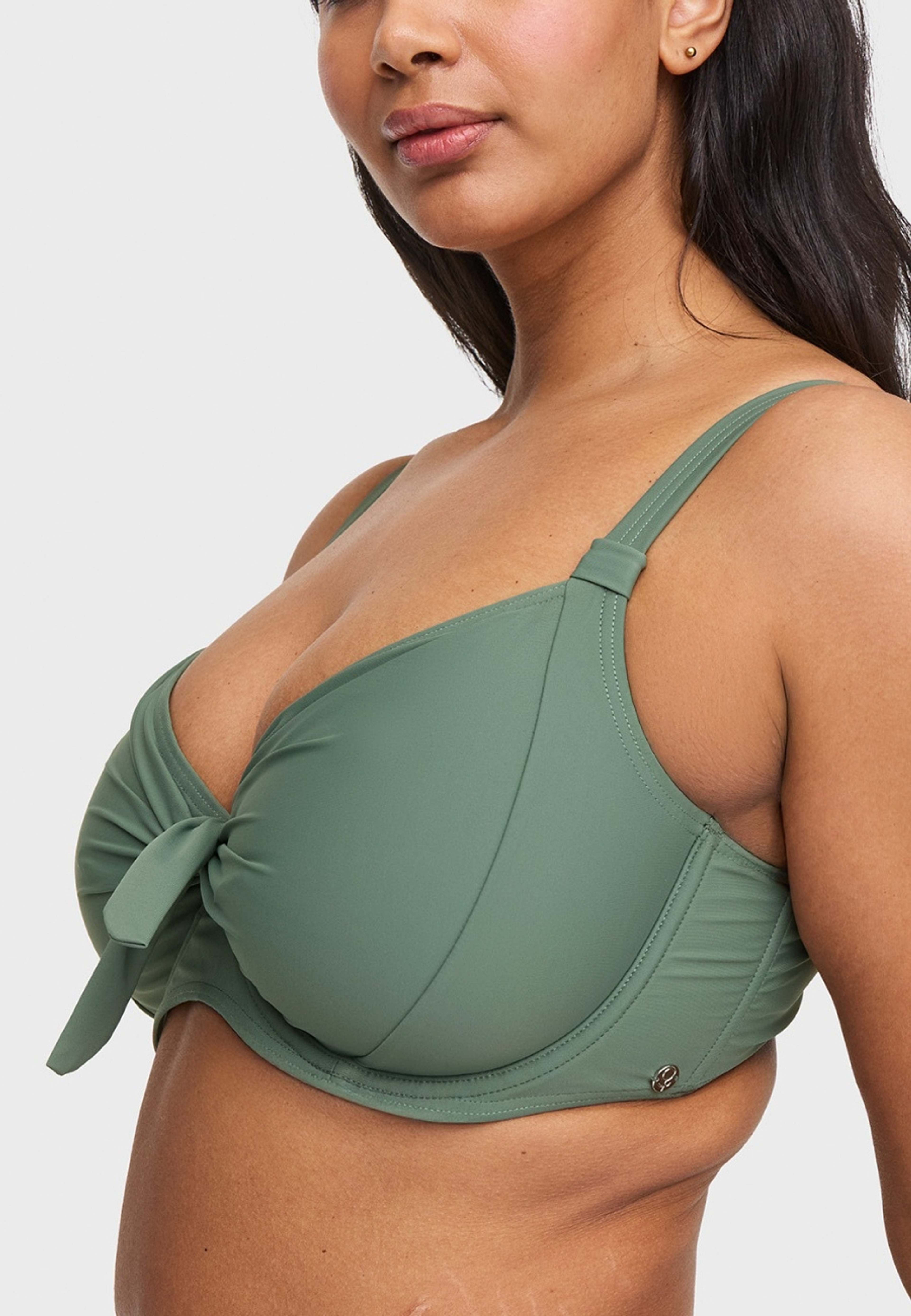 Bahamas Excellent Bikini-bh Med Bygel, från Swegmark, i färgen olive green. Klicka för att öppna bilden i stort format