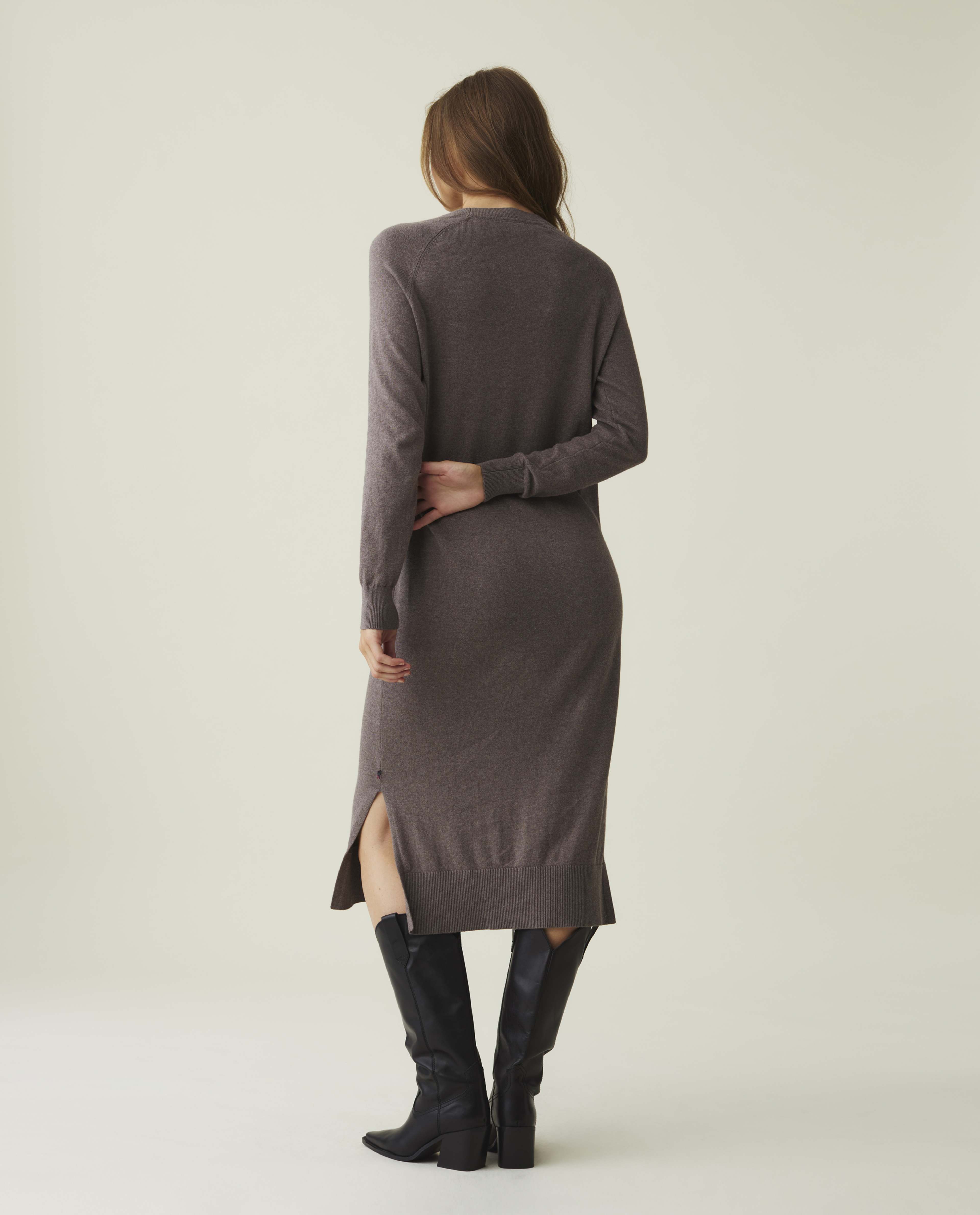 Ivana Cotton/cashmere Blend Knitted Dress