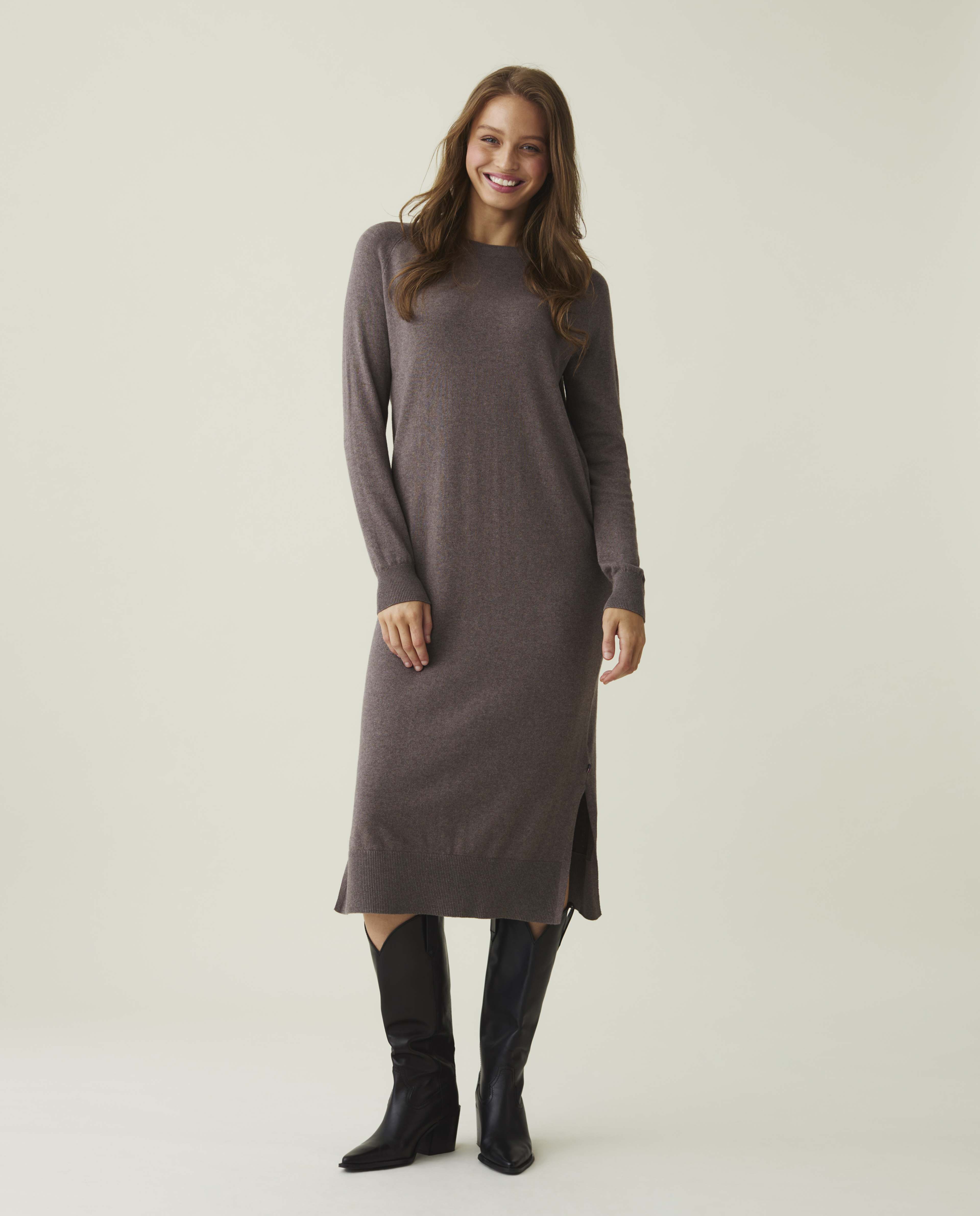 Ivana Cotton/cashmere Blend Knitted Dress