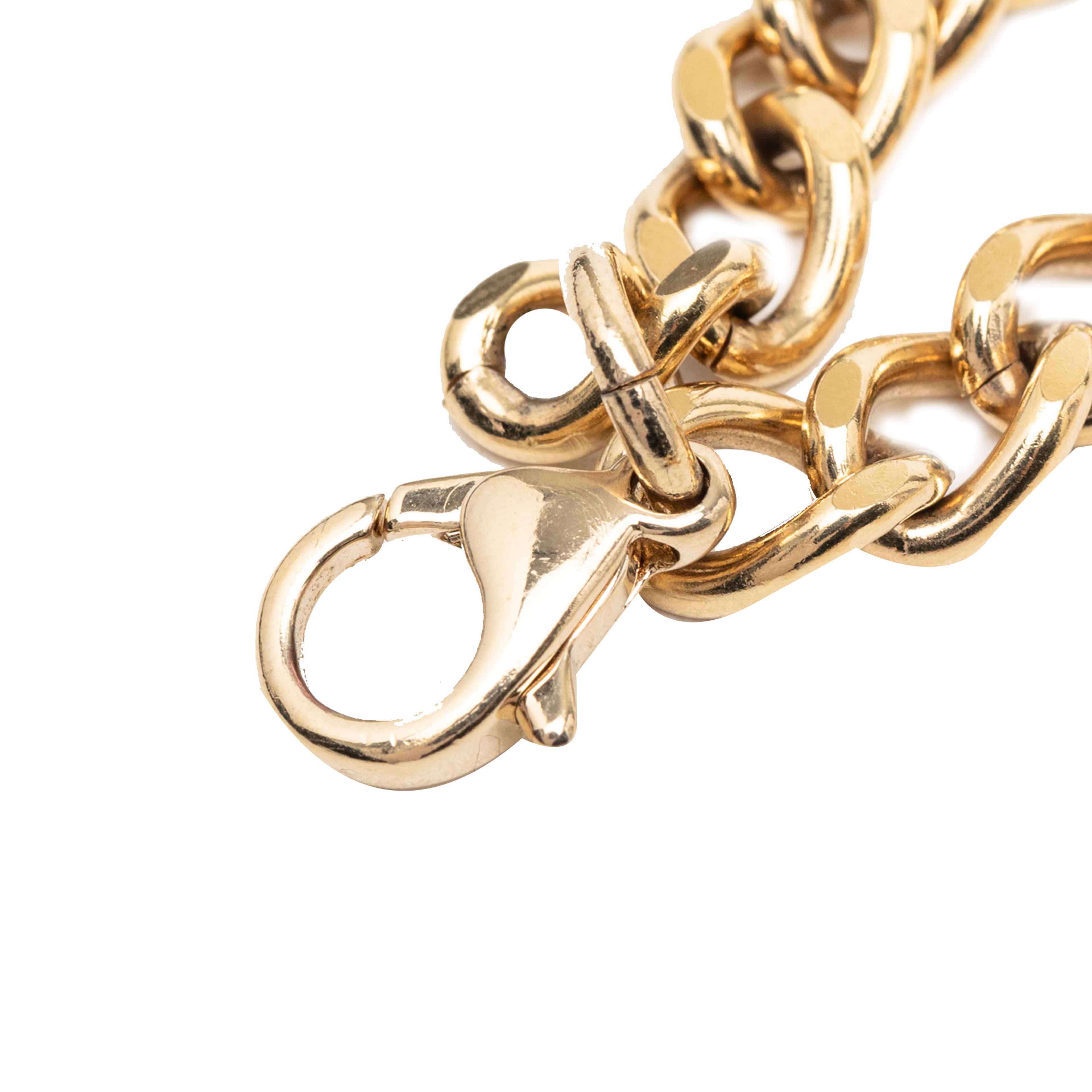 Chanel Gold Plated Strass Coco Double Chain Belt, från Luxclusif, i färgen guld. Klicka för att öppna bilden i stort format