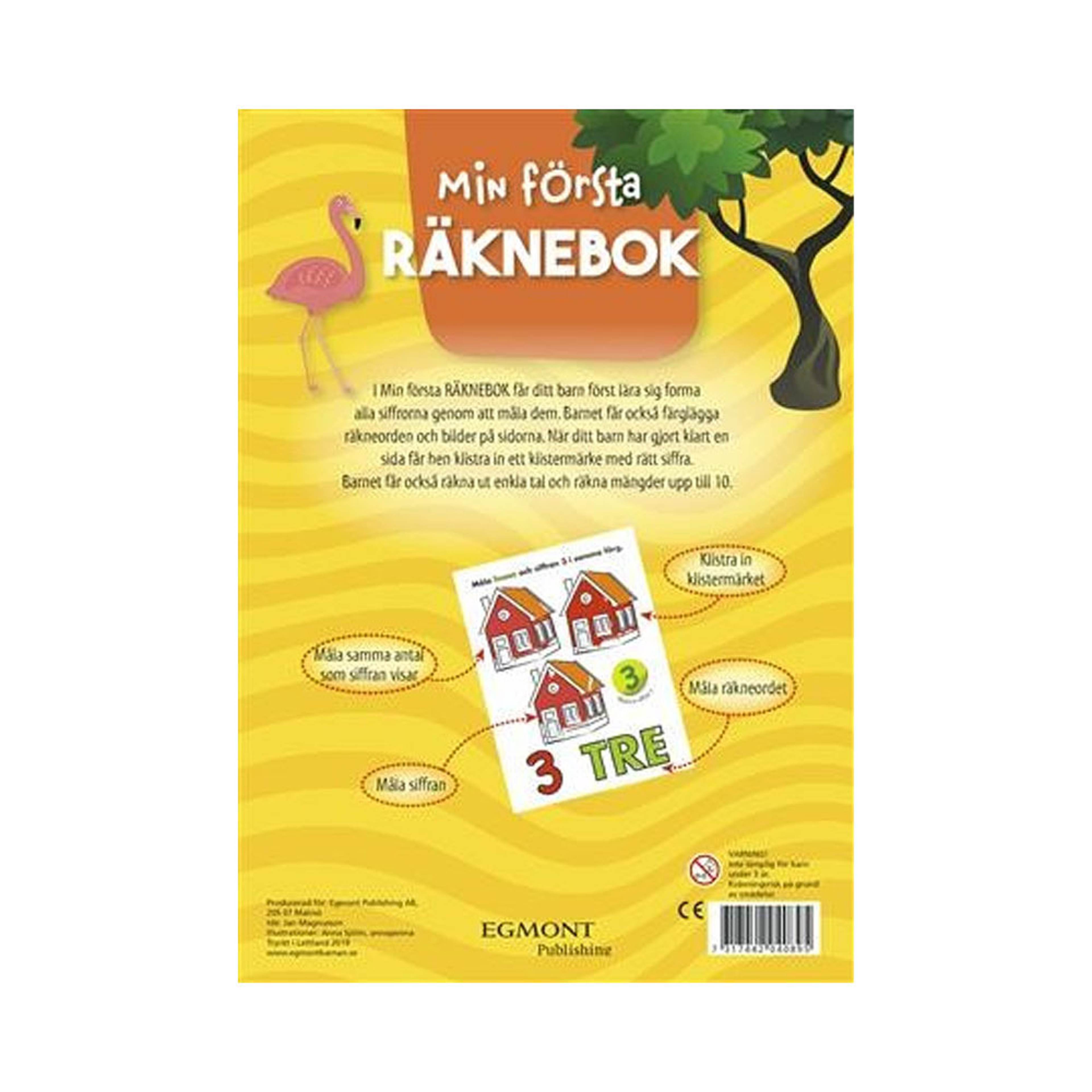 Min första räknebok 32 sidor, från Egmont. Klicka för att öppna bilden i stort format