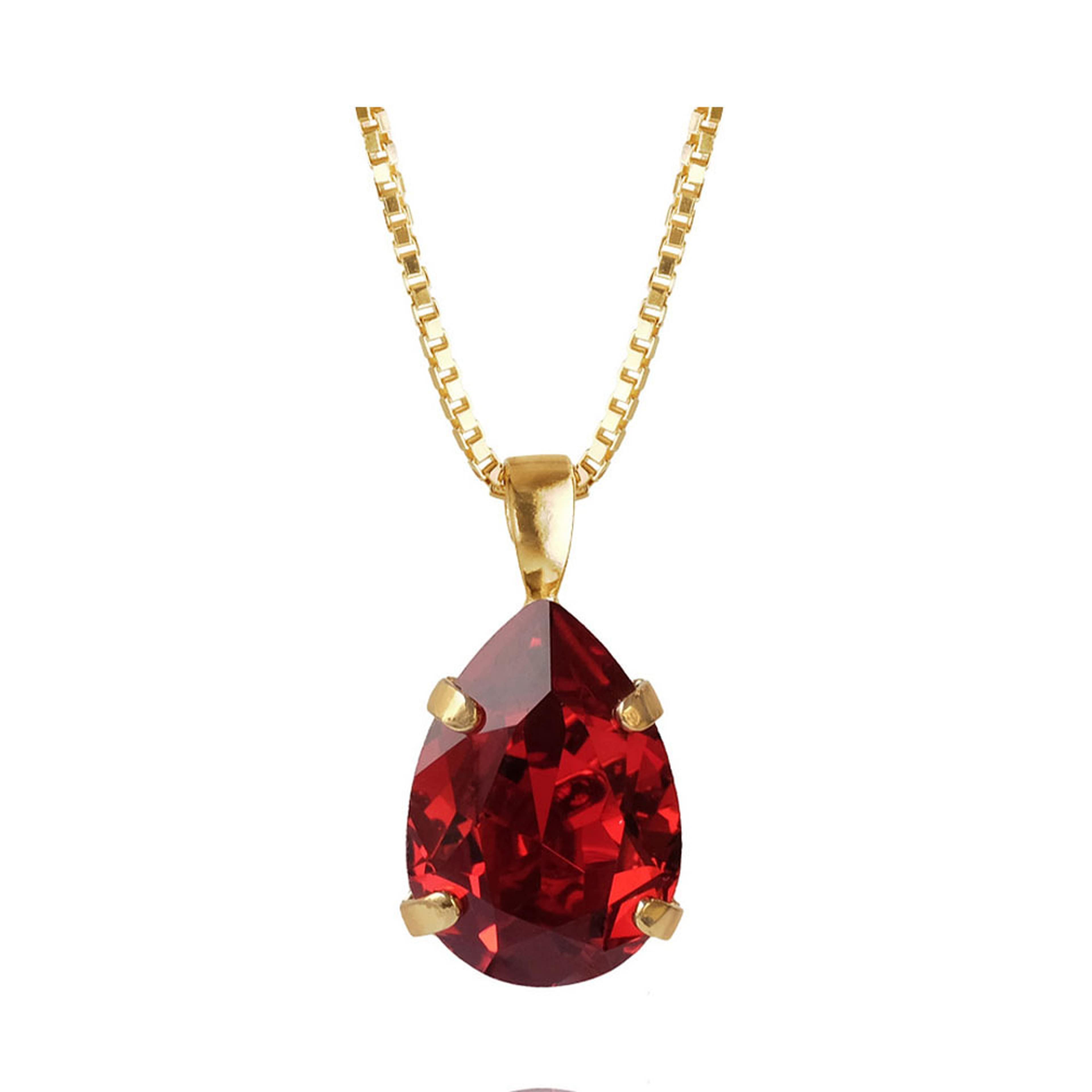 Mini drop necklace Scarlet, från Caroline Svedbom, i färgen Gold. Klicka för att öppna bilden i stort format