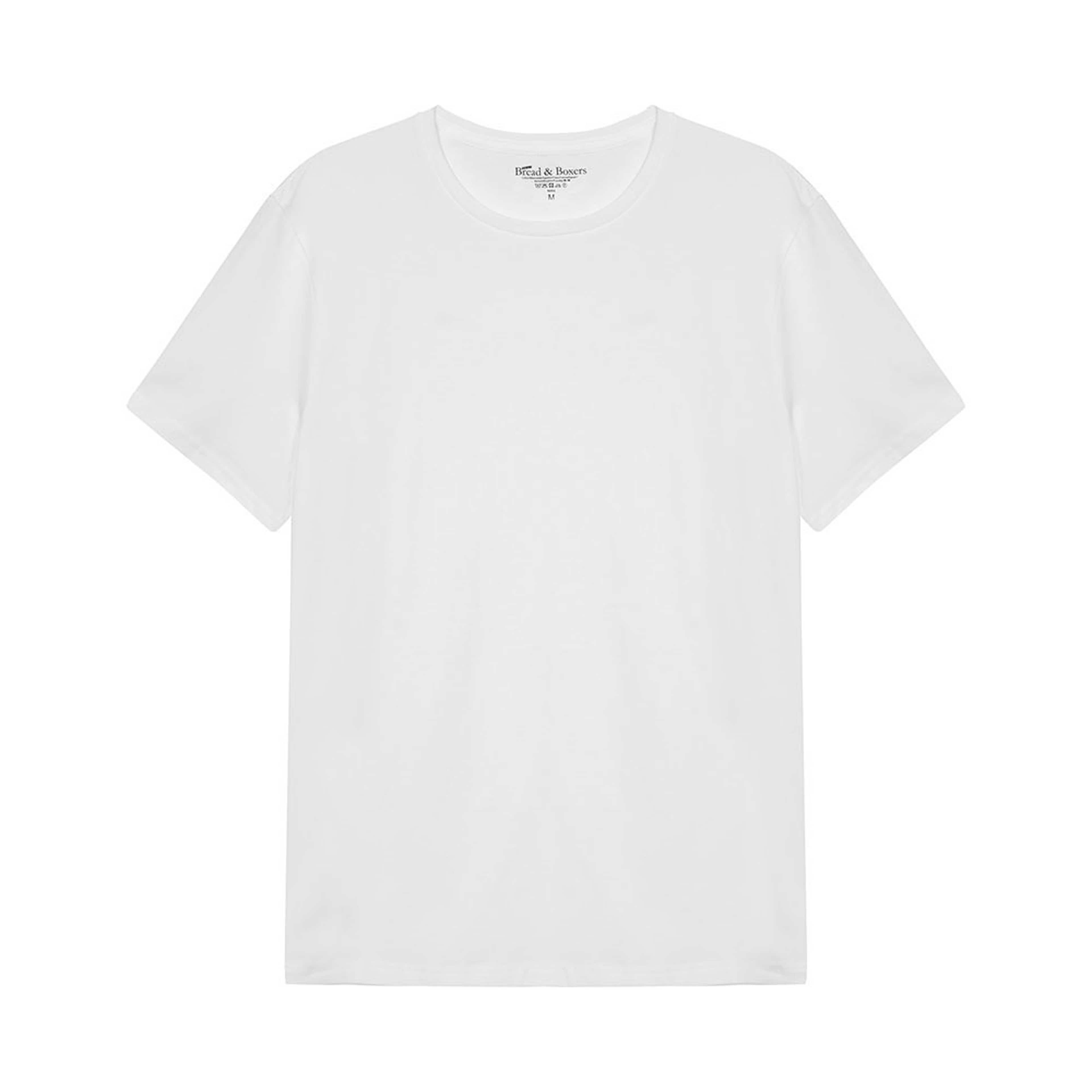 Crew-Neck Regular, från Bread & Boxers, i färgen White/Dark Navy. Klicka för att öppna bilden i stort format