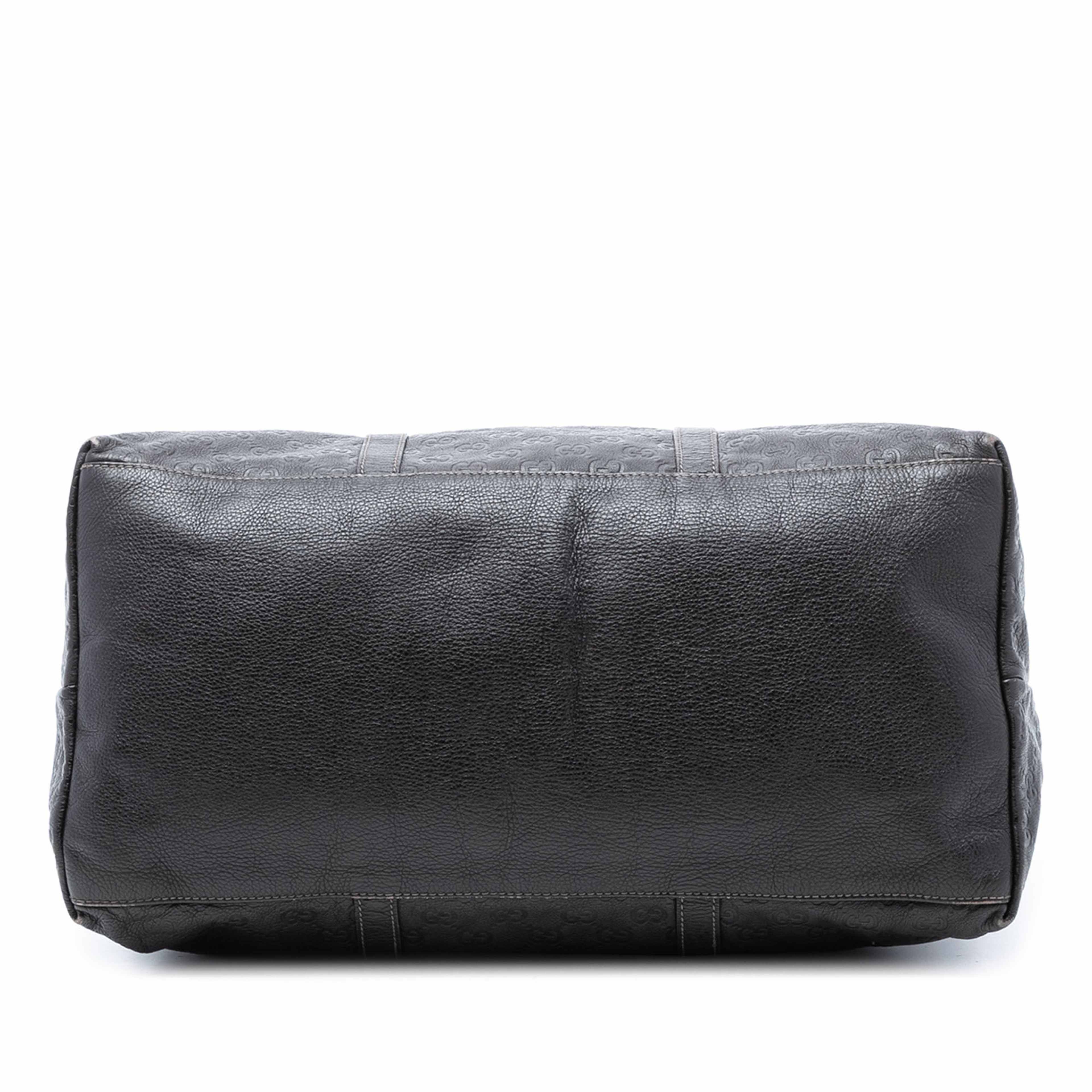 Gucci Large Guccissima Weekender Tote, från Luxclusif, i färgen dark brown. Klicka för att öppna bilden i stort format