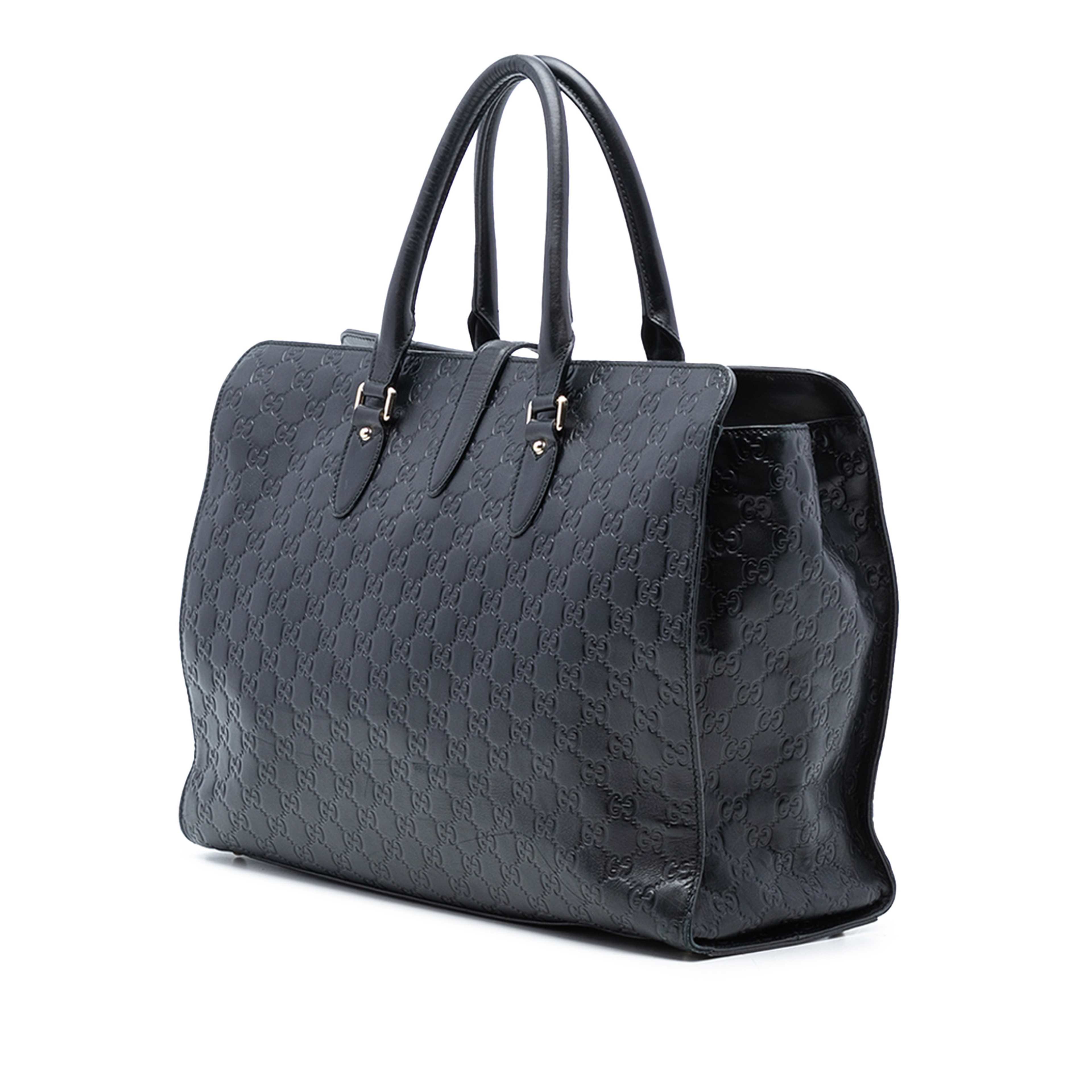 Gucci Guccissima Jackie Tote, från Luxclusif, i färgen black. Klicka för att öppna bilden i stort format