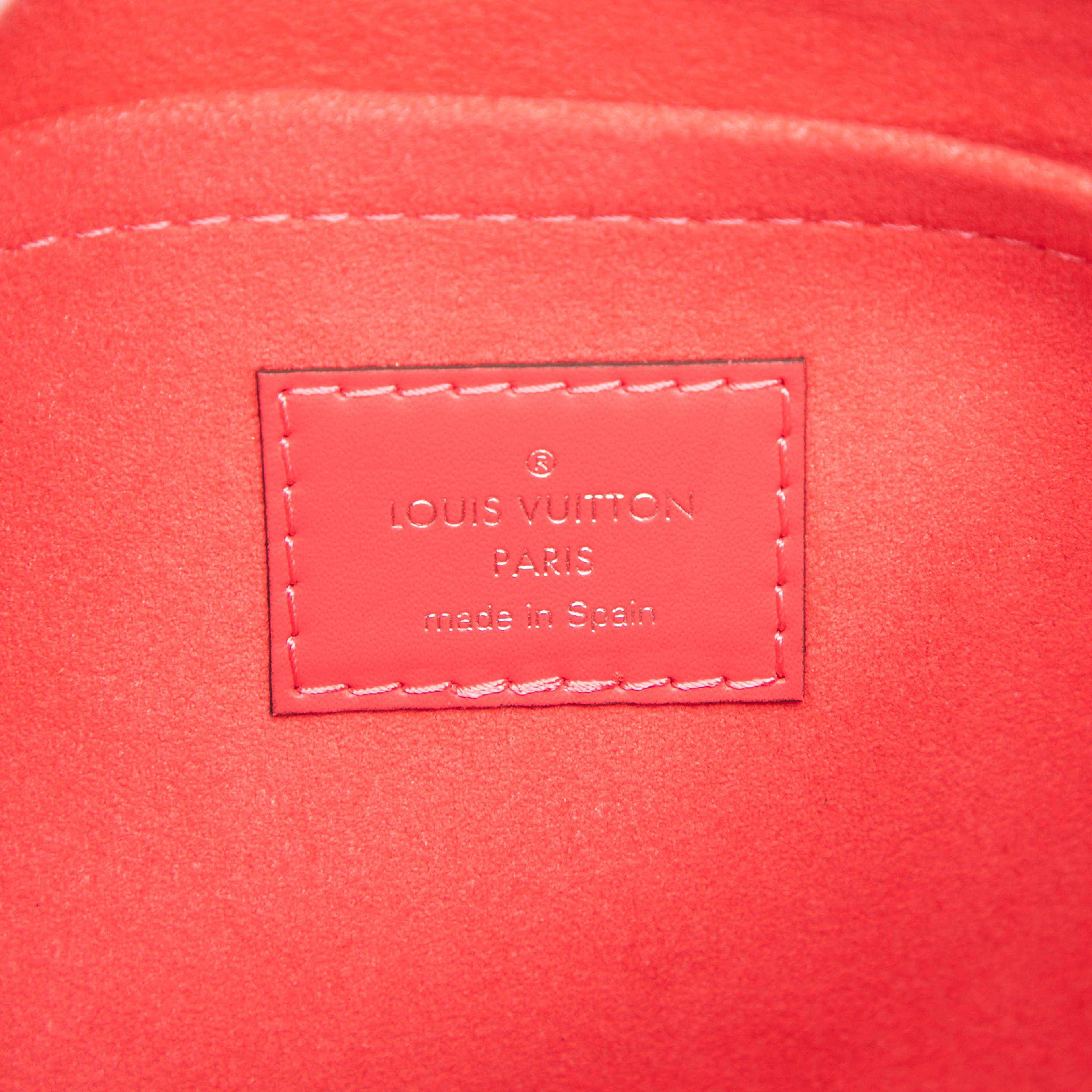 Louis Vuitton Epi Neverfull Pouch, från Luxclusif, i färgen röd. Klicka för att öppna bilden i stort format