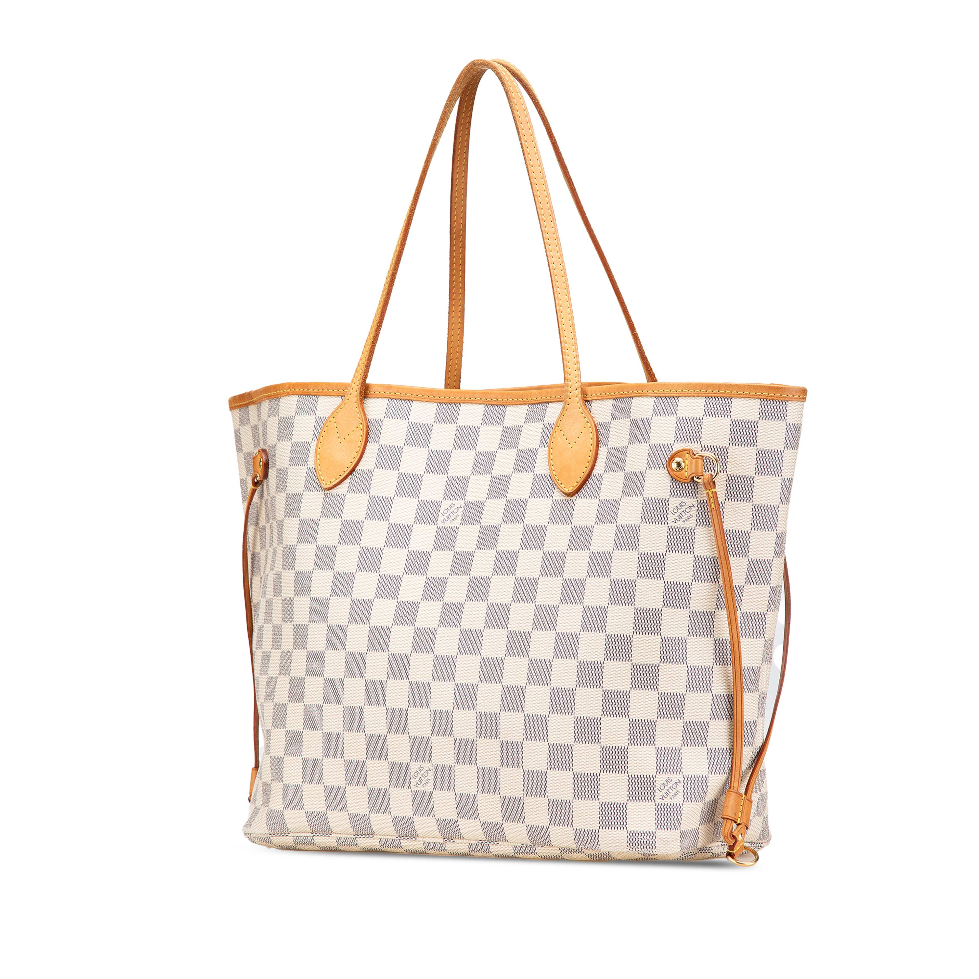 Louis Vuitton Damier Azur Neverfull Mm, från Luxclusif, i färgen white. Klicka för att öppna bilden i stort format