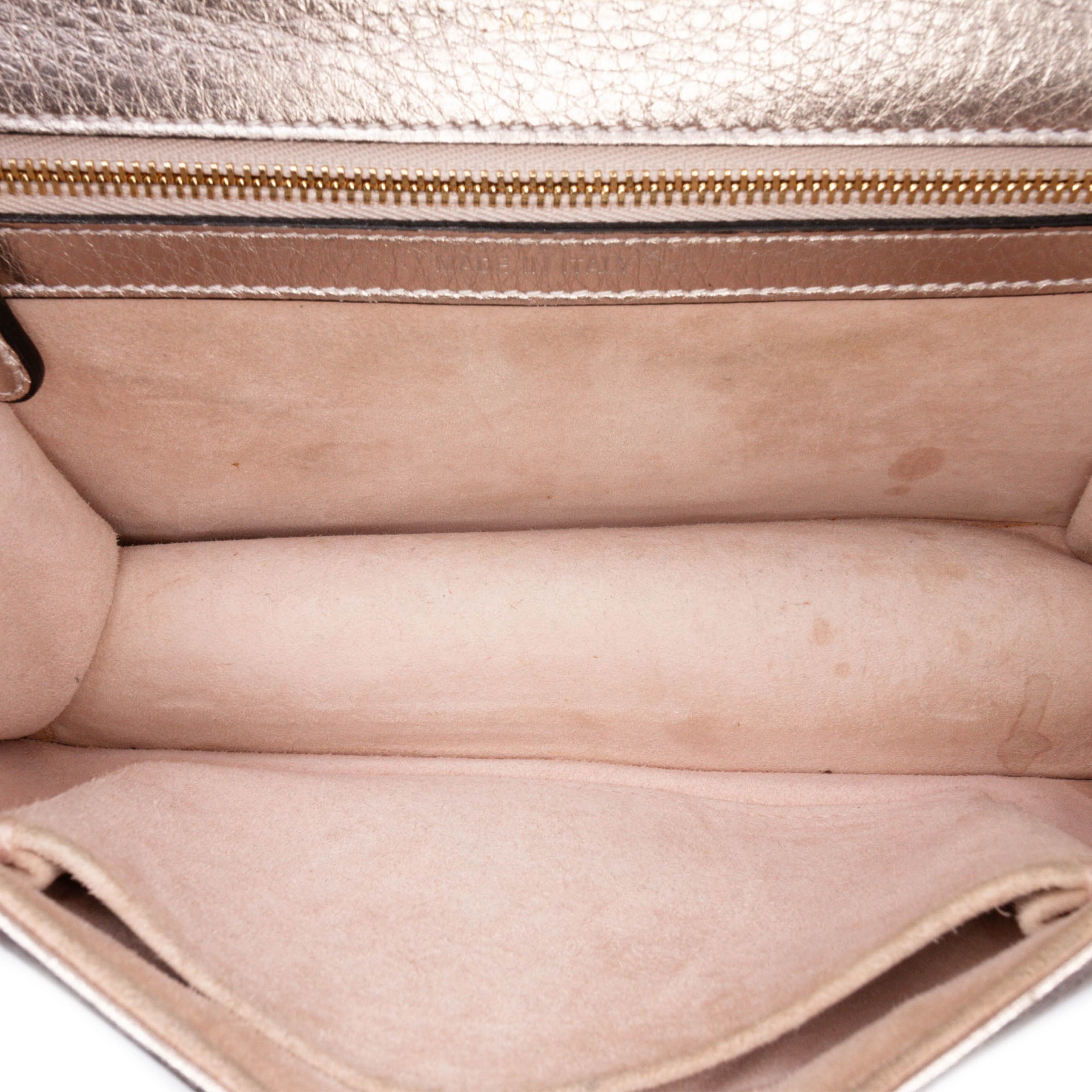 Dior Small Metallic Grained Calfskin Diorama Flap
