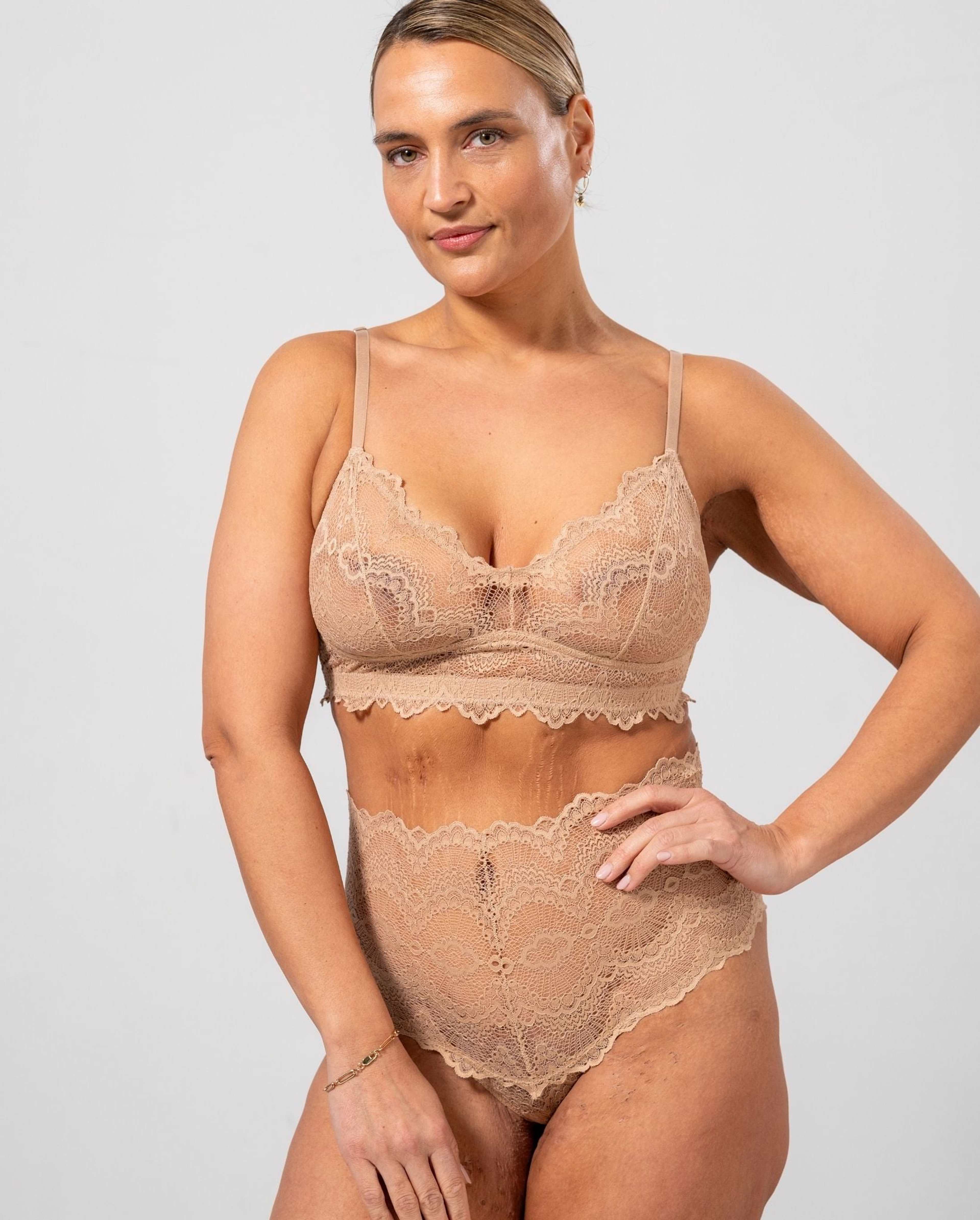 Lace Balconette, från Understatement, i färgen warm nude. Klicka för att öppna bilden i stort format