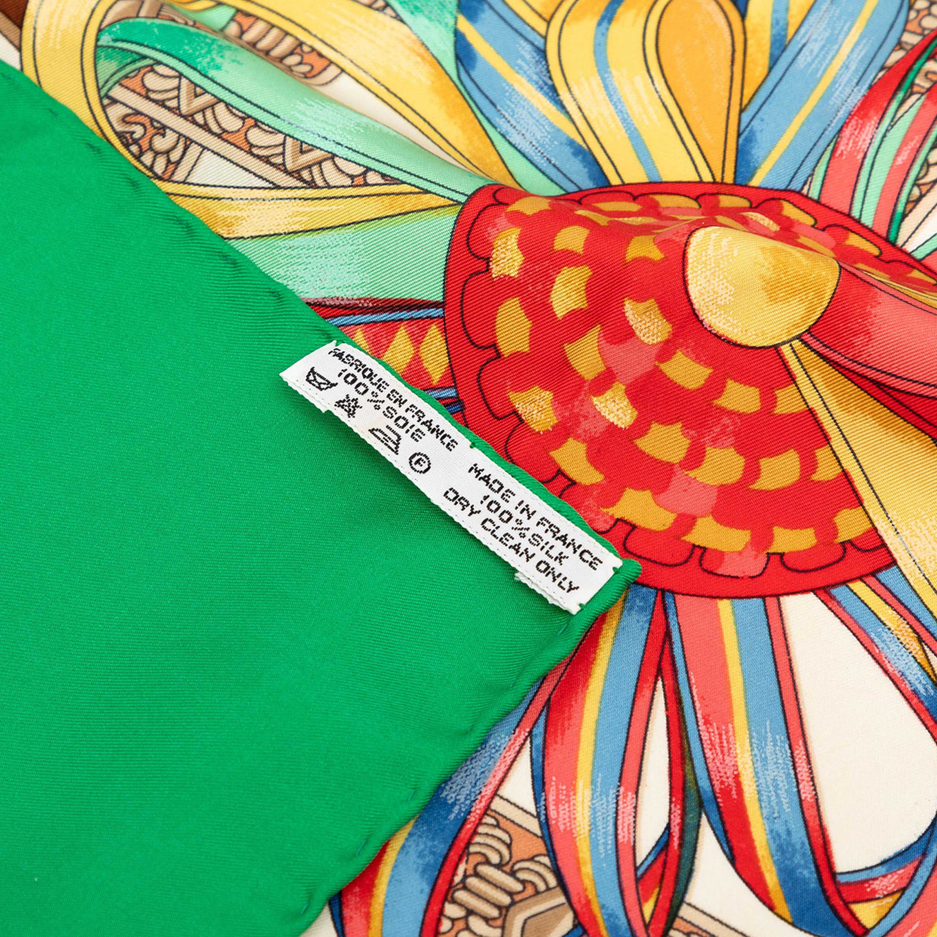 Hermès Les Rubans Du Cheval Silk Scarf 90, från Luxclusif, i färgen white. Klicka för att öppna bilden i stort format