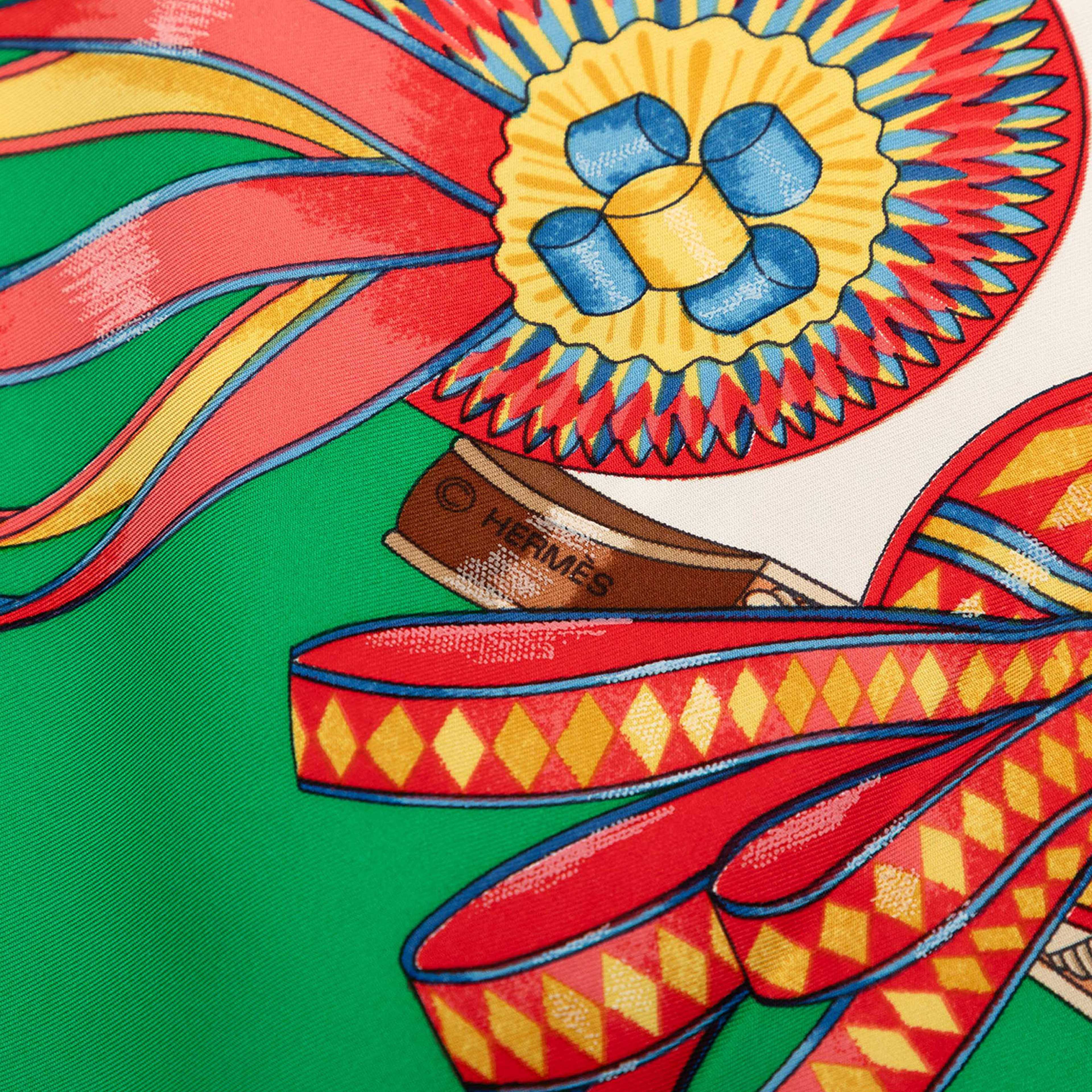 Hermès Les Rubans Du Cheval Silk Scarf 90, från Luxclusif, i färgen white. Klicka för att öppna bilden i stort format