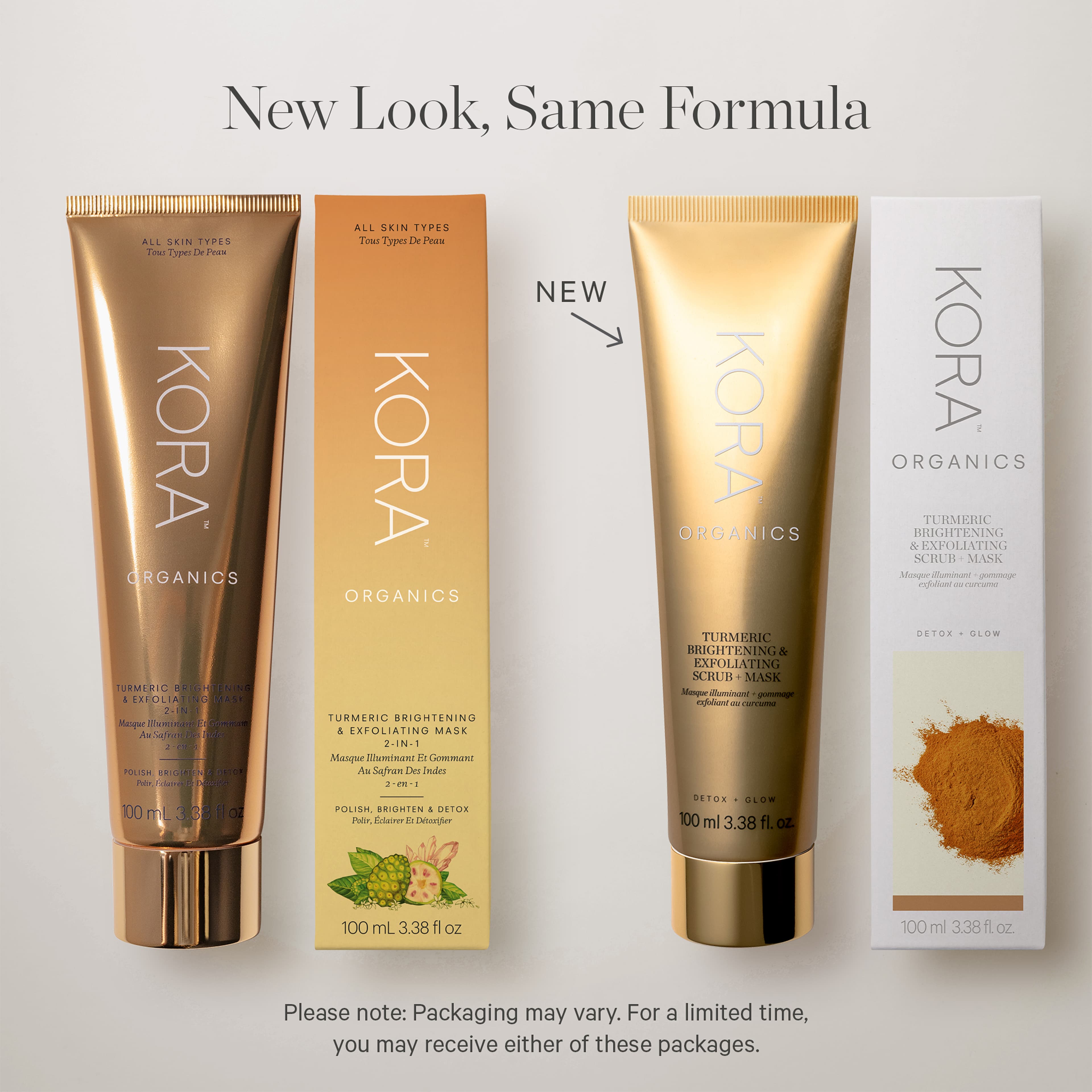 Turmeric Brightening & Exfoliating Mask, 2-IN-1 Facial Peeling