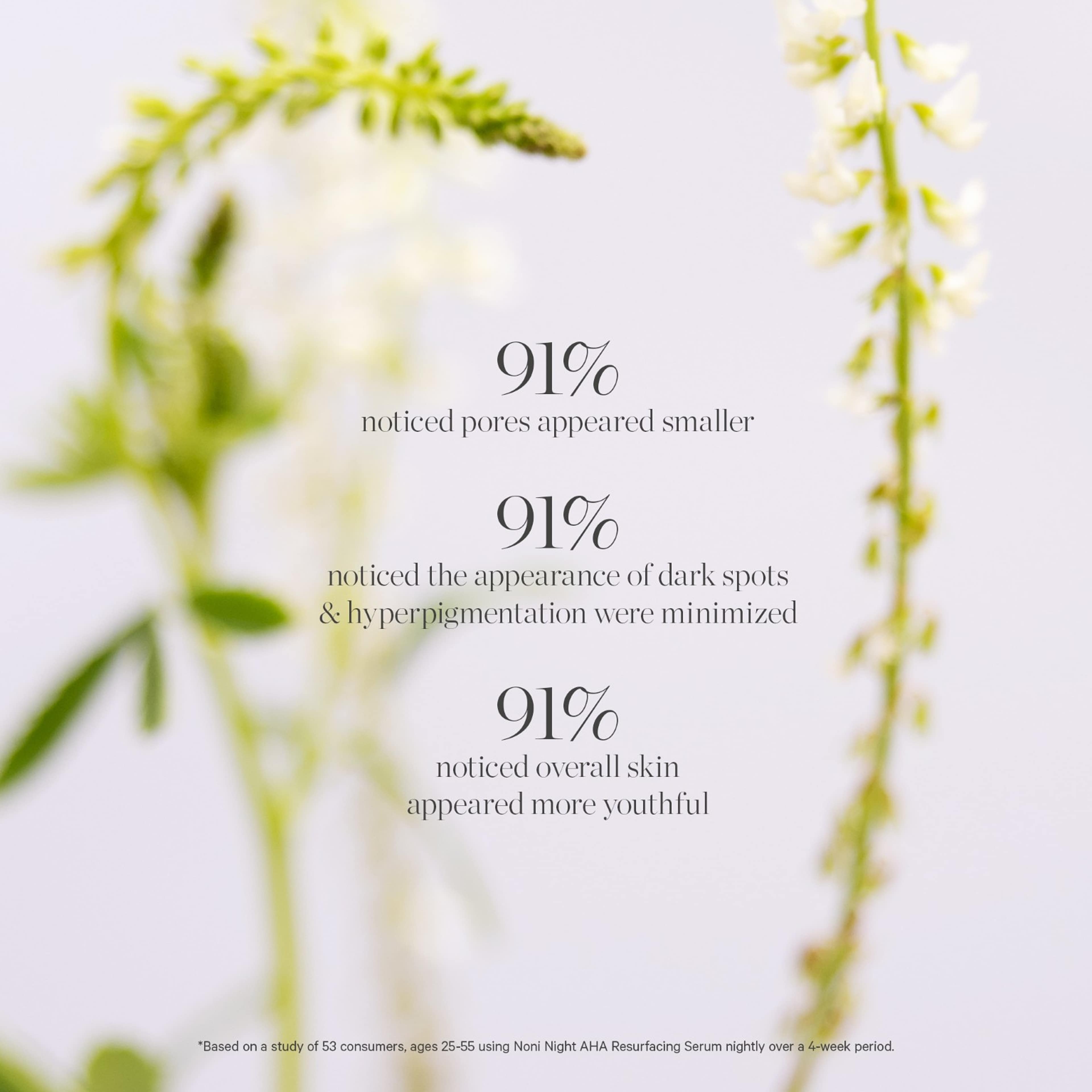 Noni Night AHA resurfacing Serum, från KORA Organics. Klicka för att öppna bilden i stort format