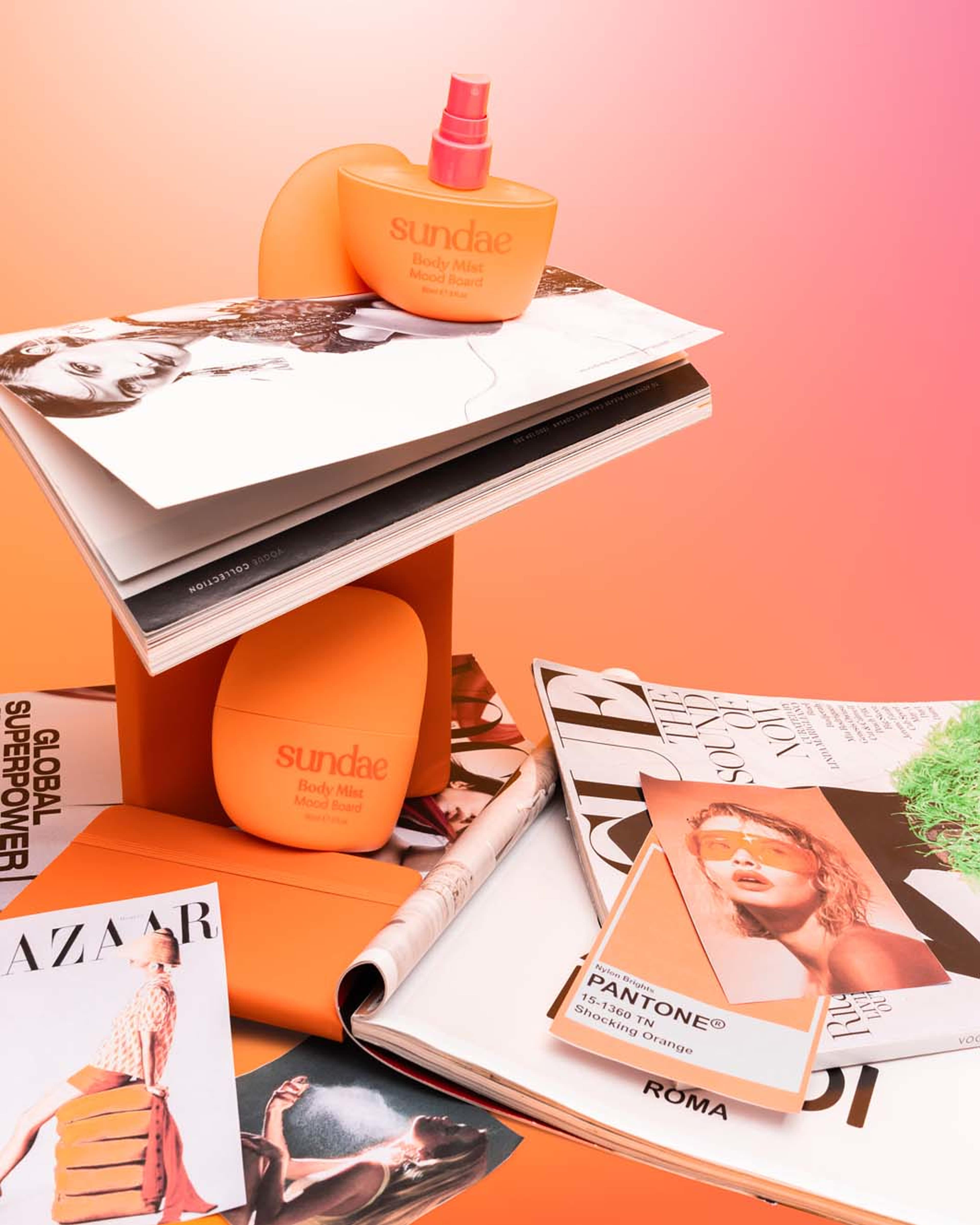 Hair & Body Mist - Moodboard, från Sundae. Klicka för att öppna bilden i stort format