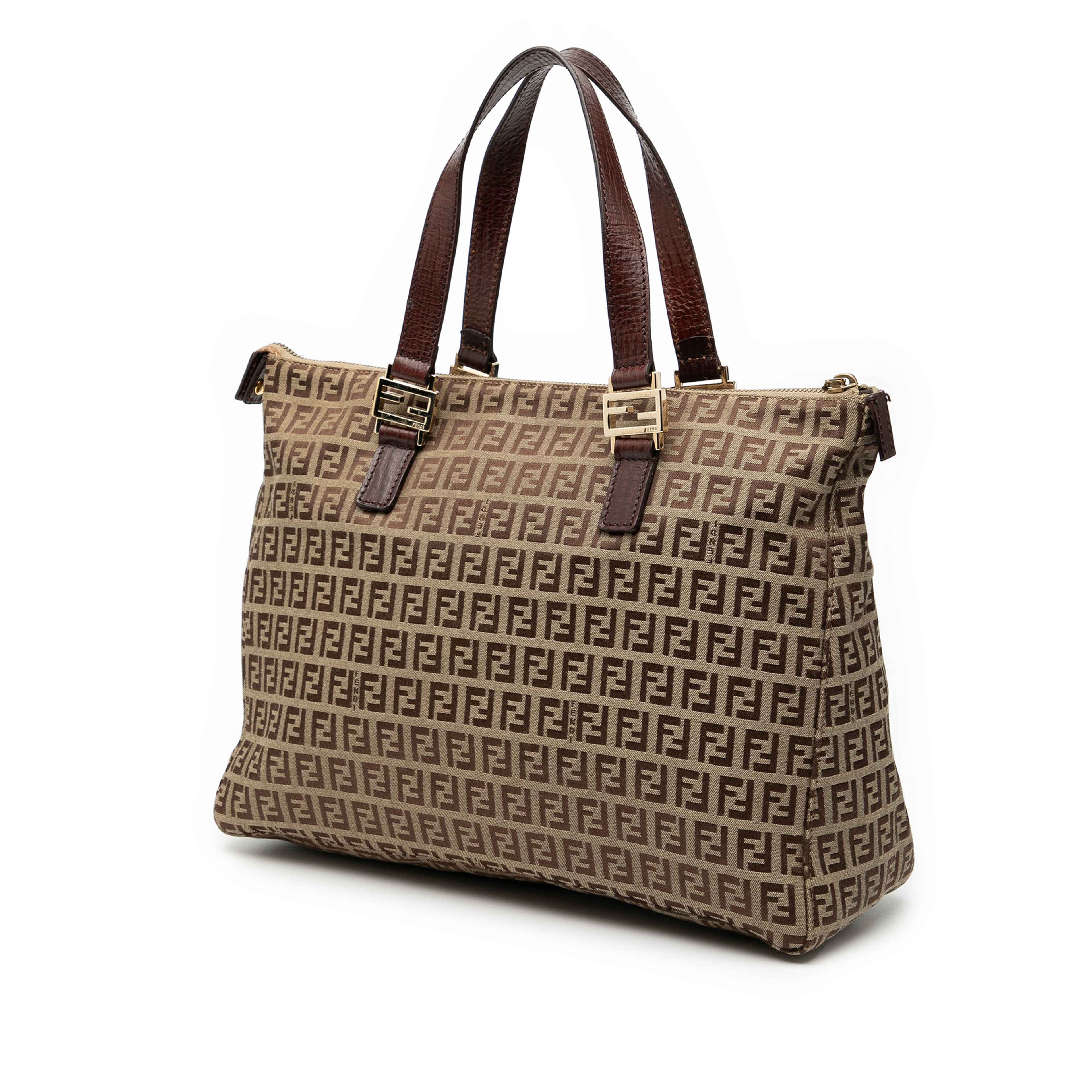 Fendi Zucchino Canvas Tote, från Luxclusif, i färgen beige. Klicka för att öppna bilden i stort format
