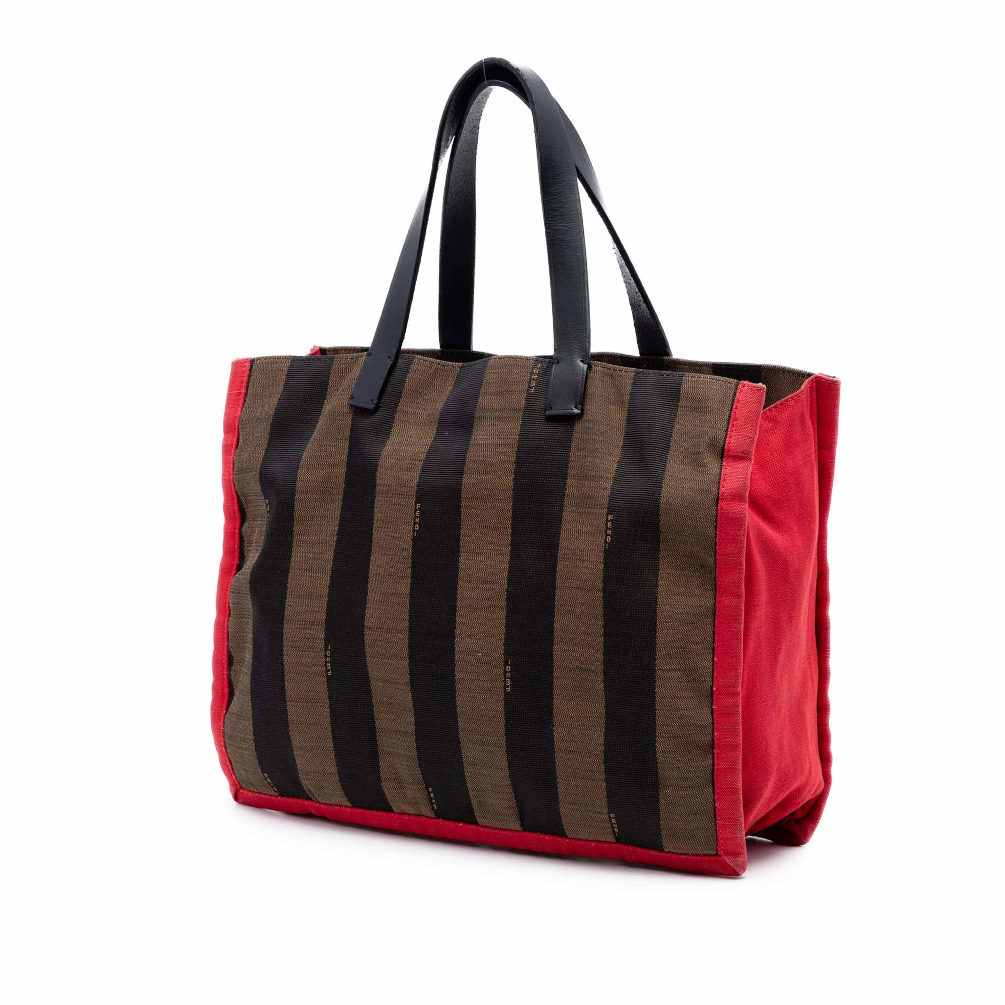 Fendi Pequin Canvas Simply Shopping Tote, från Luxclusif, i färgen brown. Klicka för att öppna bilden i stort format