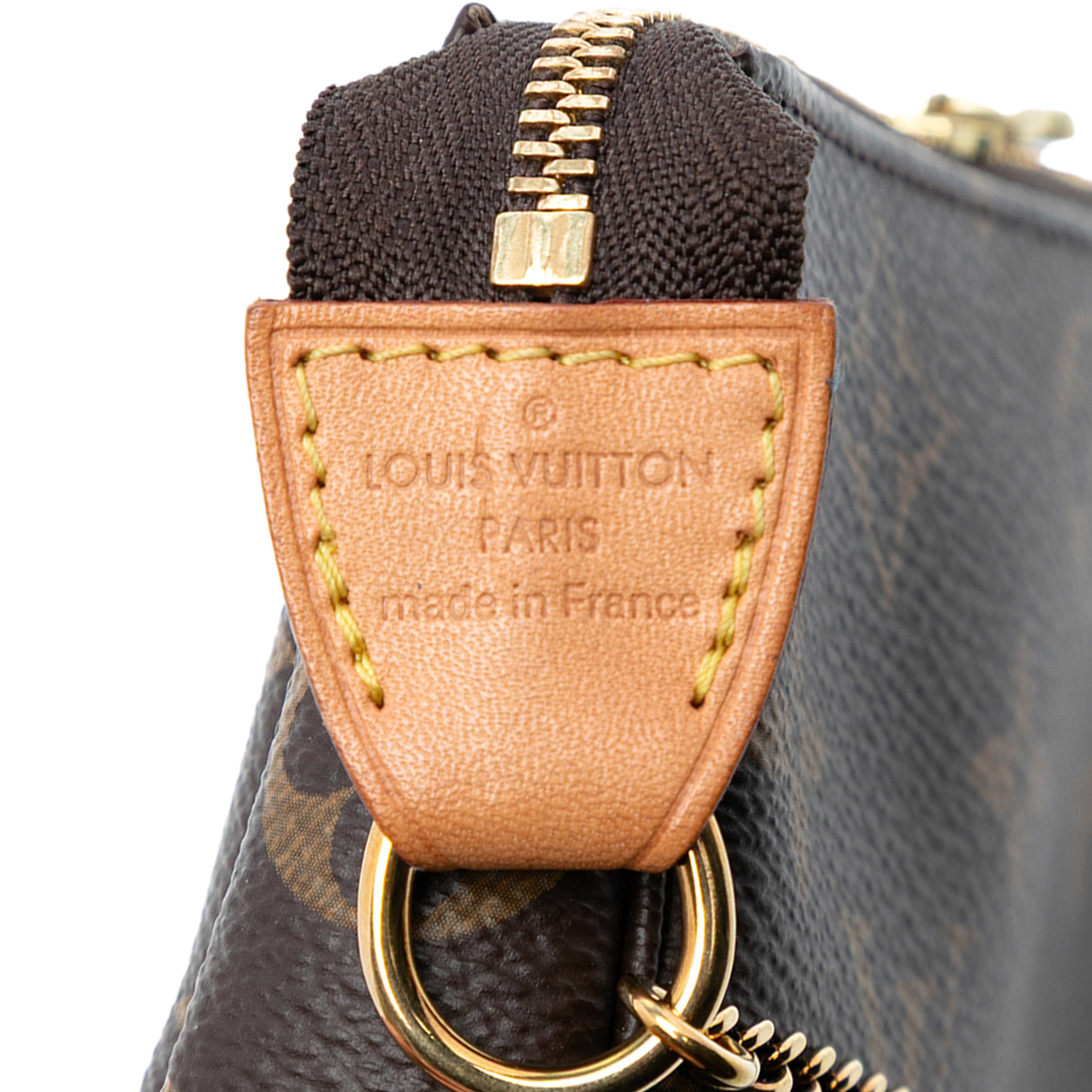 Louis Vuitton Monogram Mini Pochette Accessoires, från Luxclusif, i färgen brown. Klicka för att öppna bilden i stort format