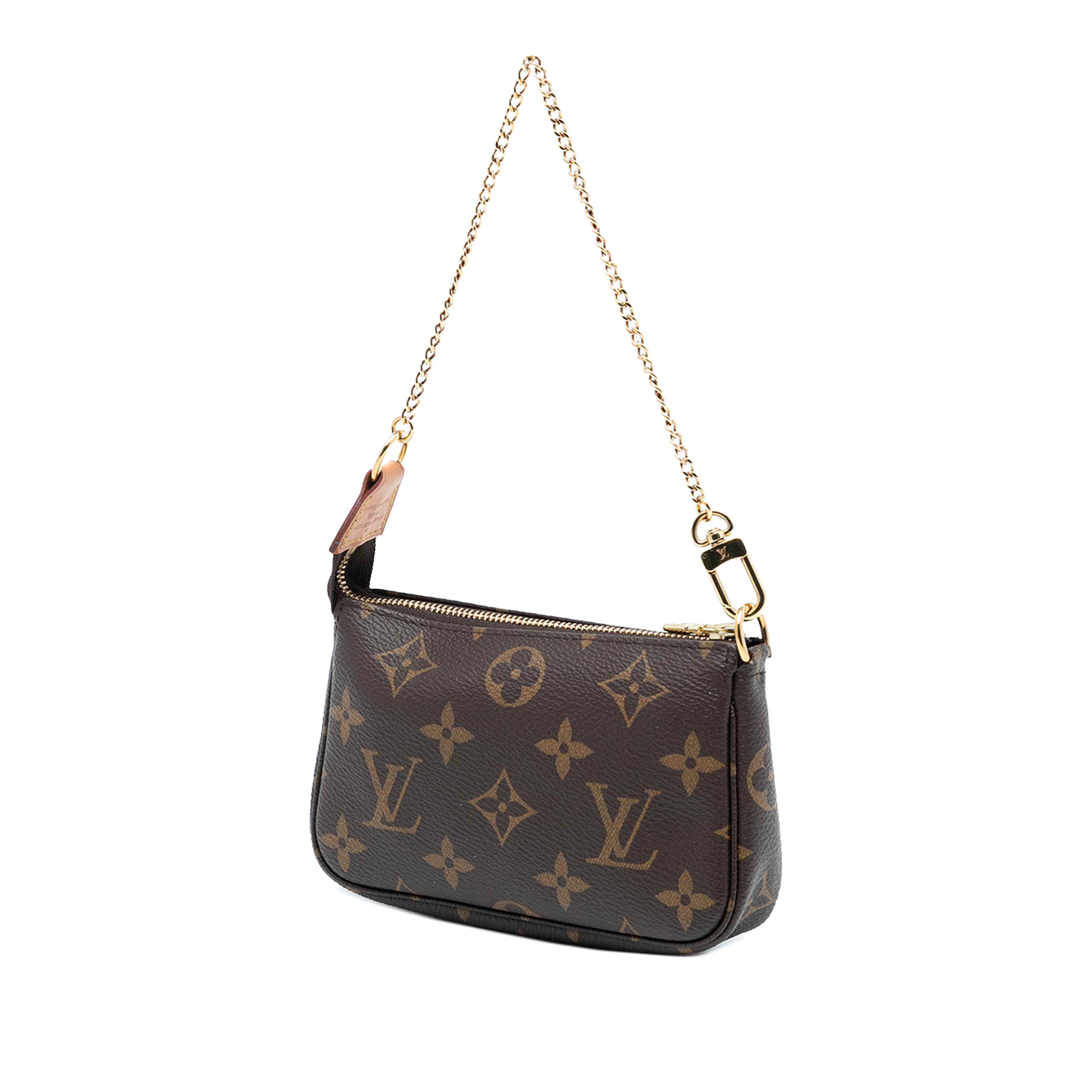 Louis Vuitton Monogram Mini Pochette Accessoires, från Luxclusif, i färgen brown. Klicka för att öppna bilden i stort format