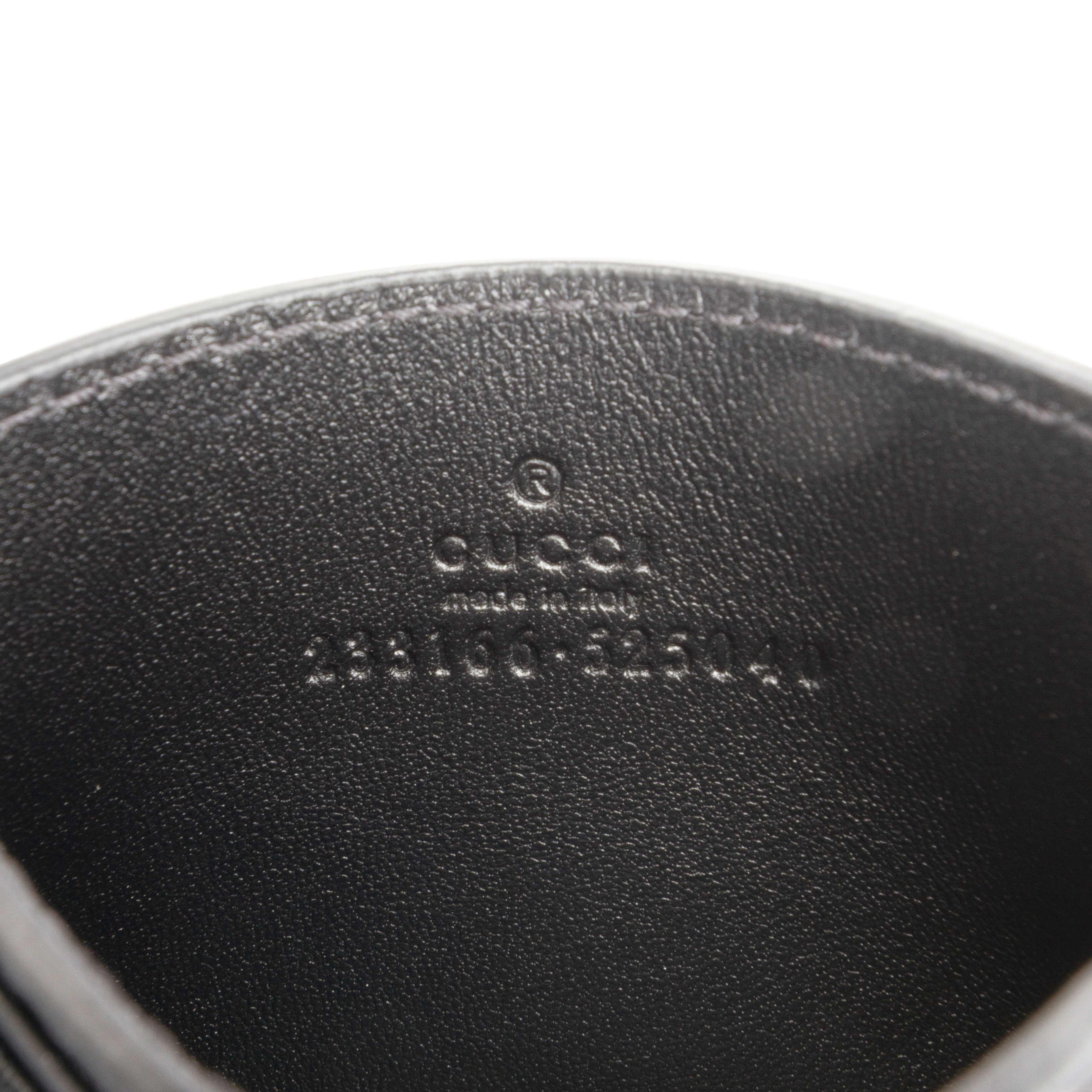 Gucci Guccissima Card Holder, från Luxclusif, i färgen black. Klicka för att öppna bilden i stort format