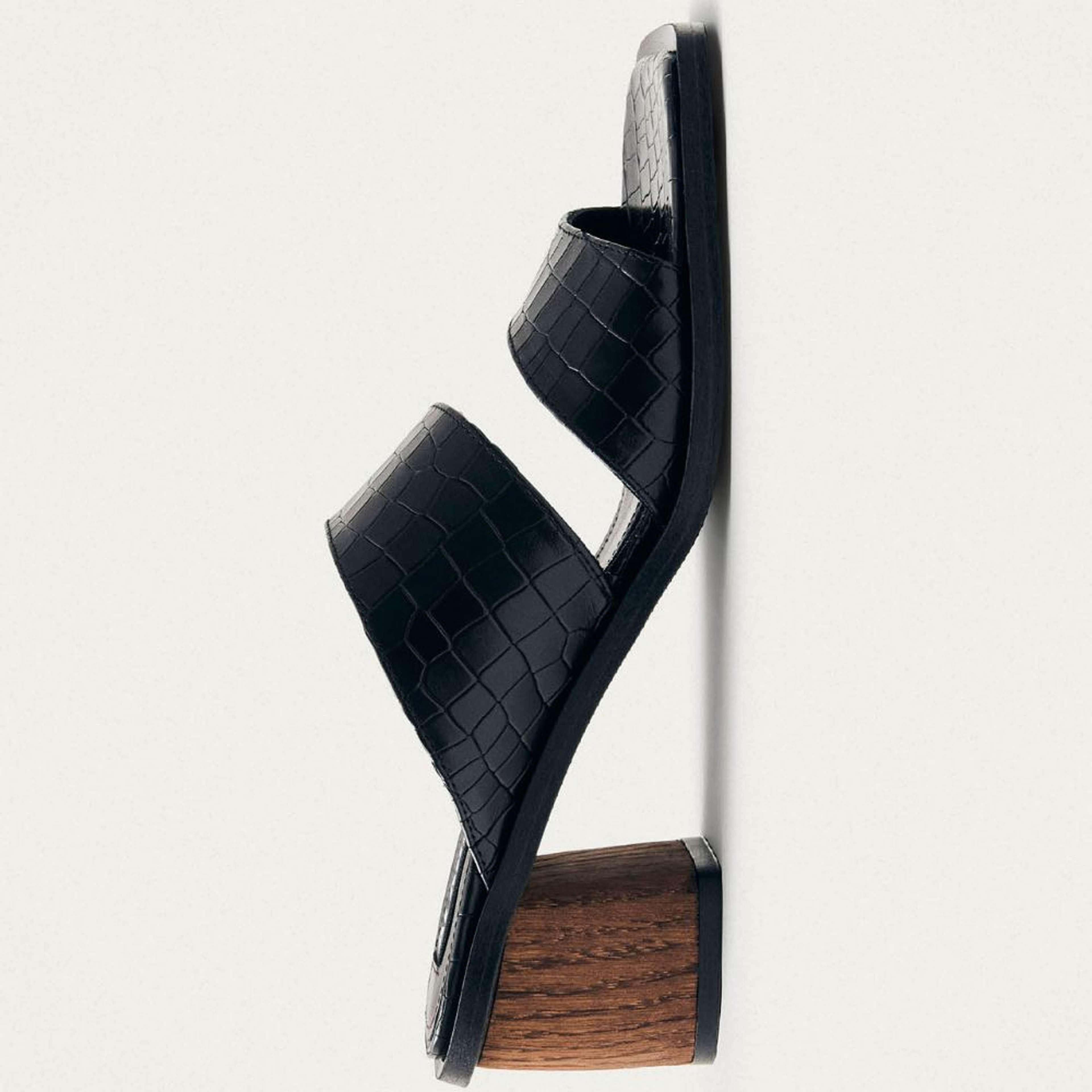 Gabin Alli Black Leather Sandals